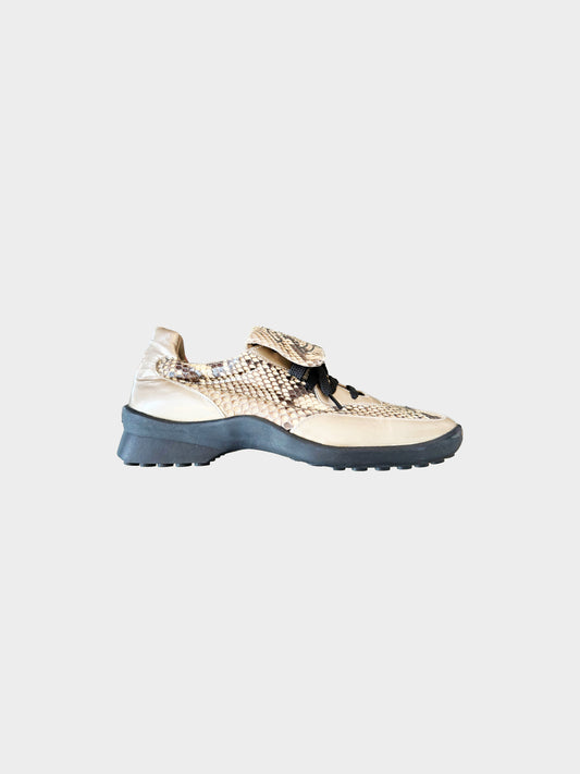 Chanel 2010s Python Leather CC Sneakers