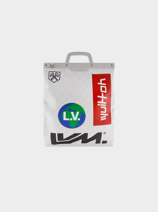 Louis Vuitton 2019 Chalk Leather Limited Edition Flat Vertical Tote