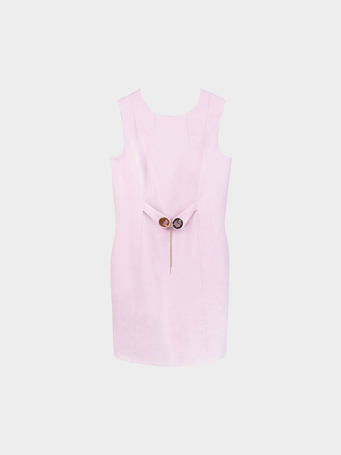 Versace 2010s Virgin Wool Lilac Sheath Dress