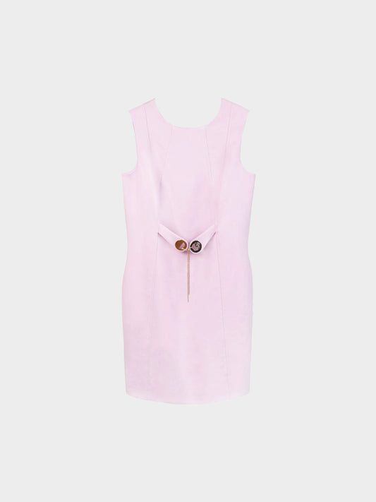Versace 2010s Virgin Wool Lilac Sheath Dress
