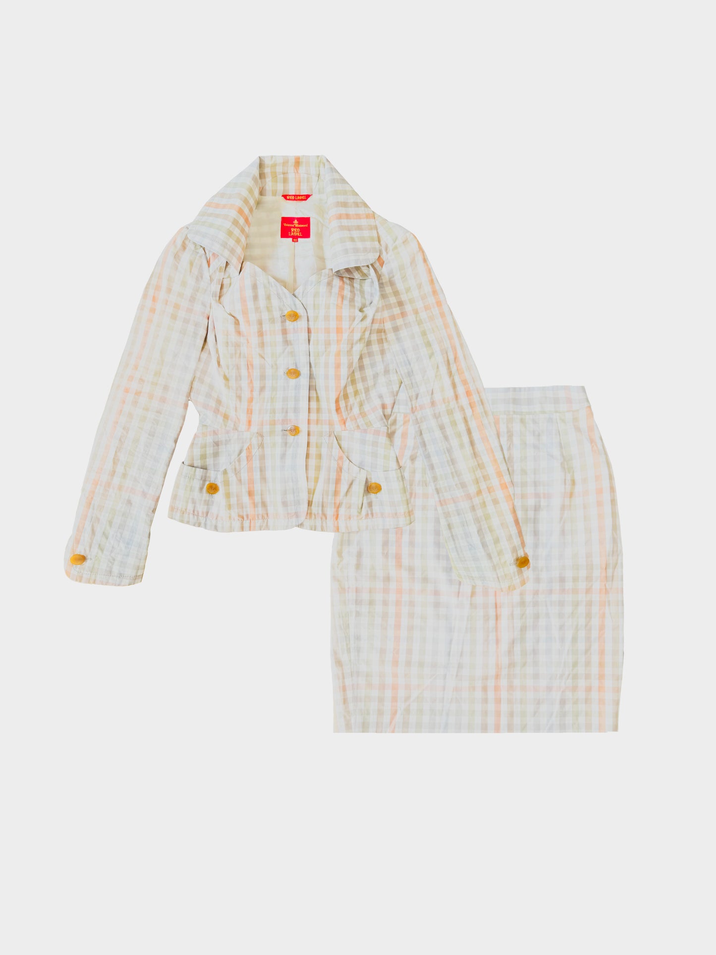 Vivienne Westwood Red Label 2000s Check Jacket And Skirt Set