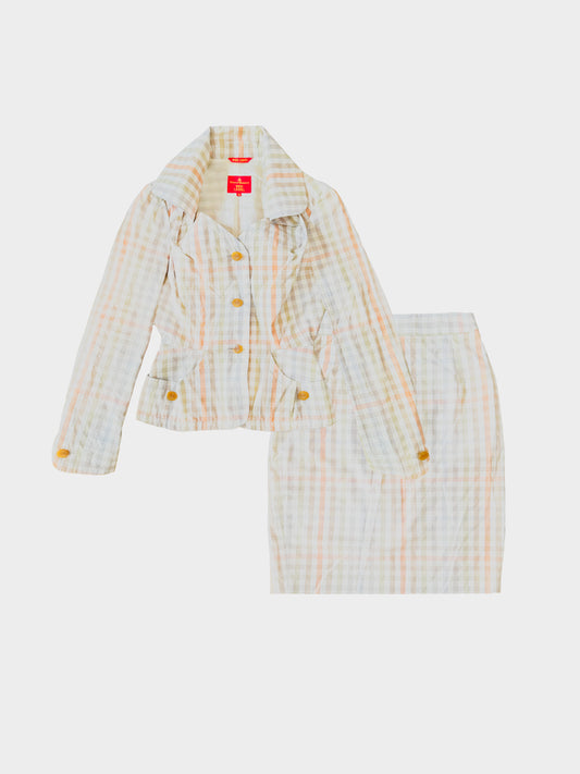 Vivienne Westwood Red Label 2000s Check Jacket And Skirt Set
