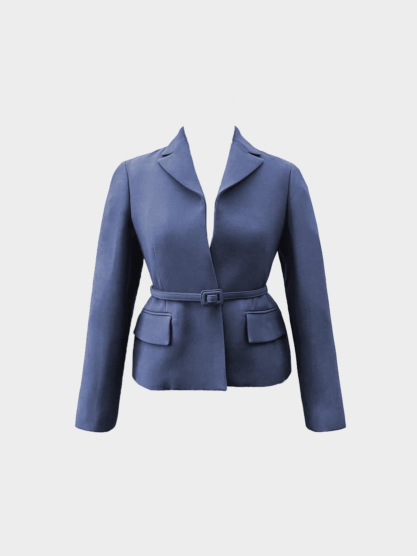 Christian Dior 2010s Navy Wool Belted Blazer