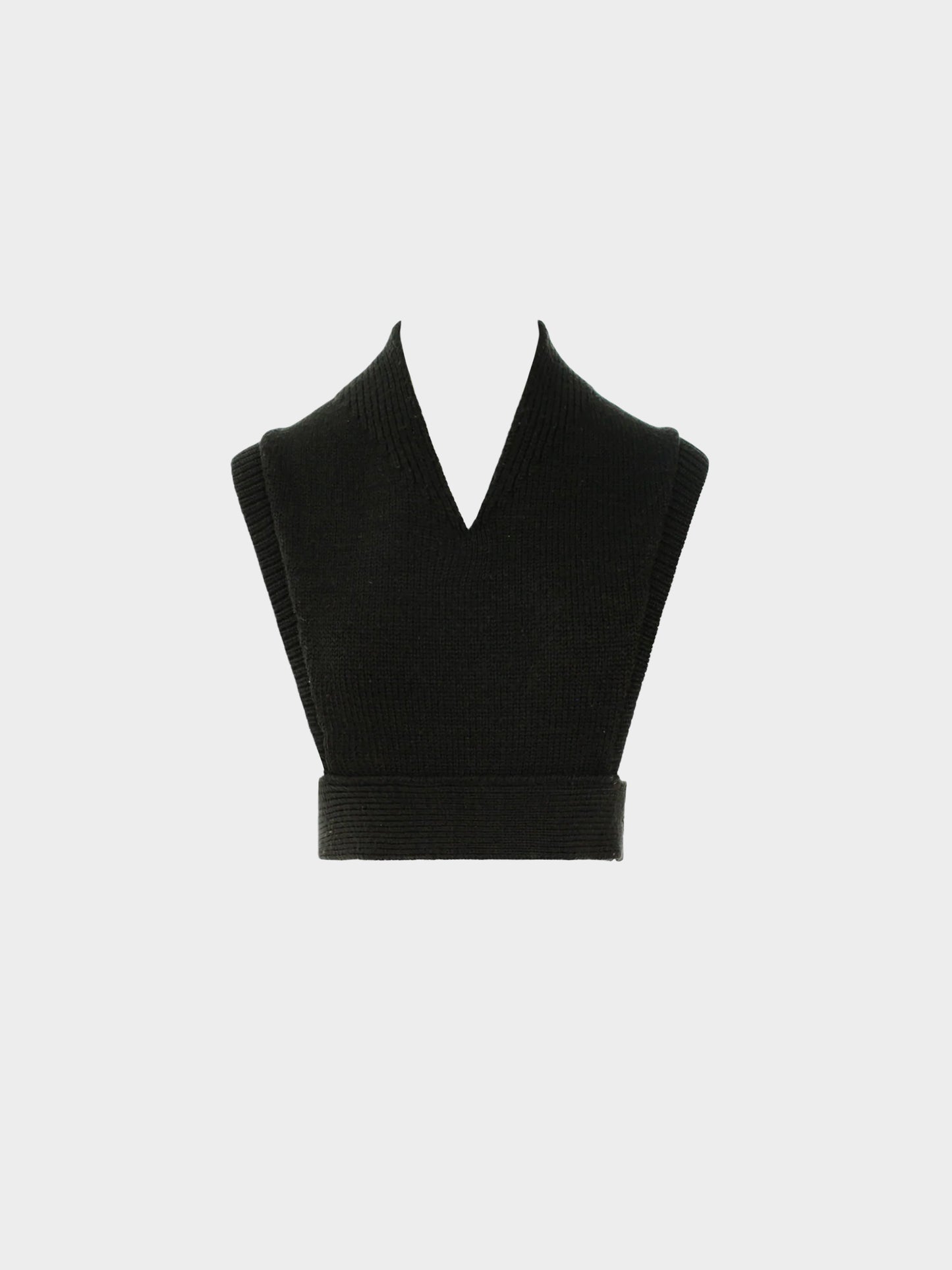 Maison Martin Margiela 1950s REPRODUCTION Black Wool V neck Vest