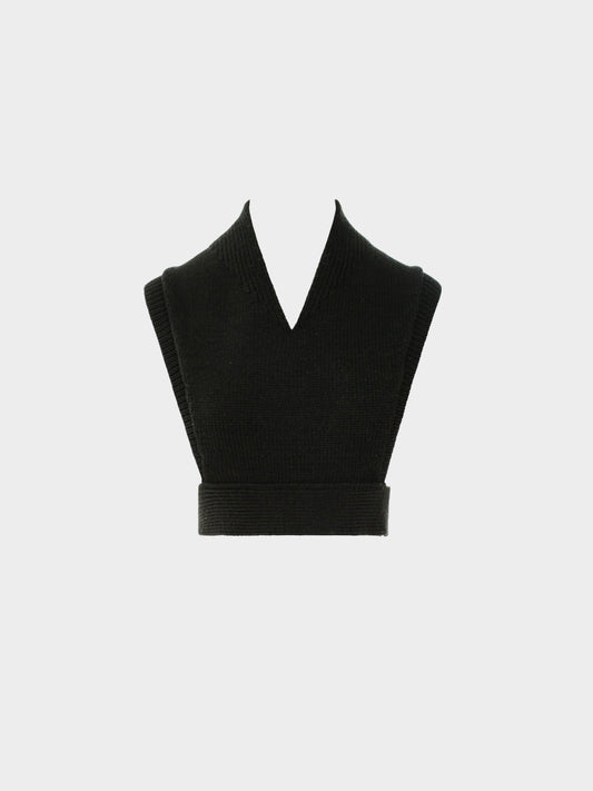 Maison Martin Margiela 1950s REPRODUCTION Black Wool V neck Vest