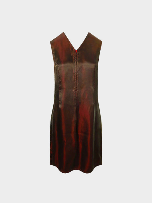 Maison Martin Margiela AW 1997 Red Printed Sheath Dress