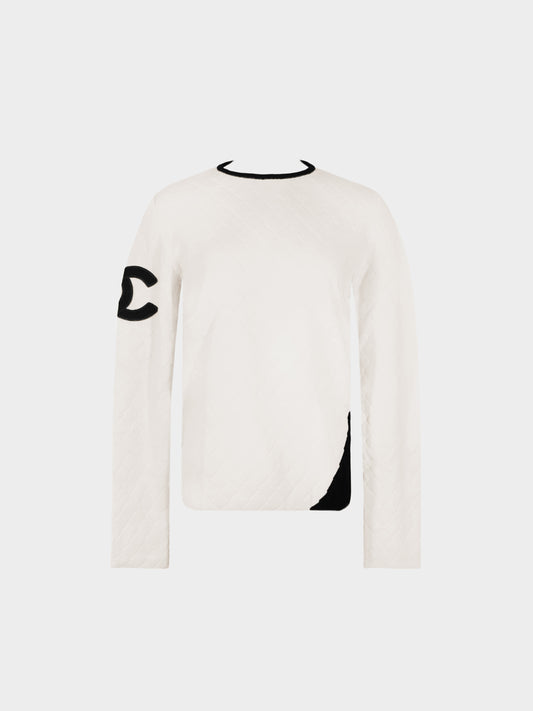 Chanel 2005 Cream Quilted Cambon Sweater