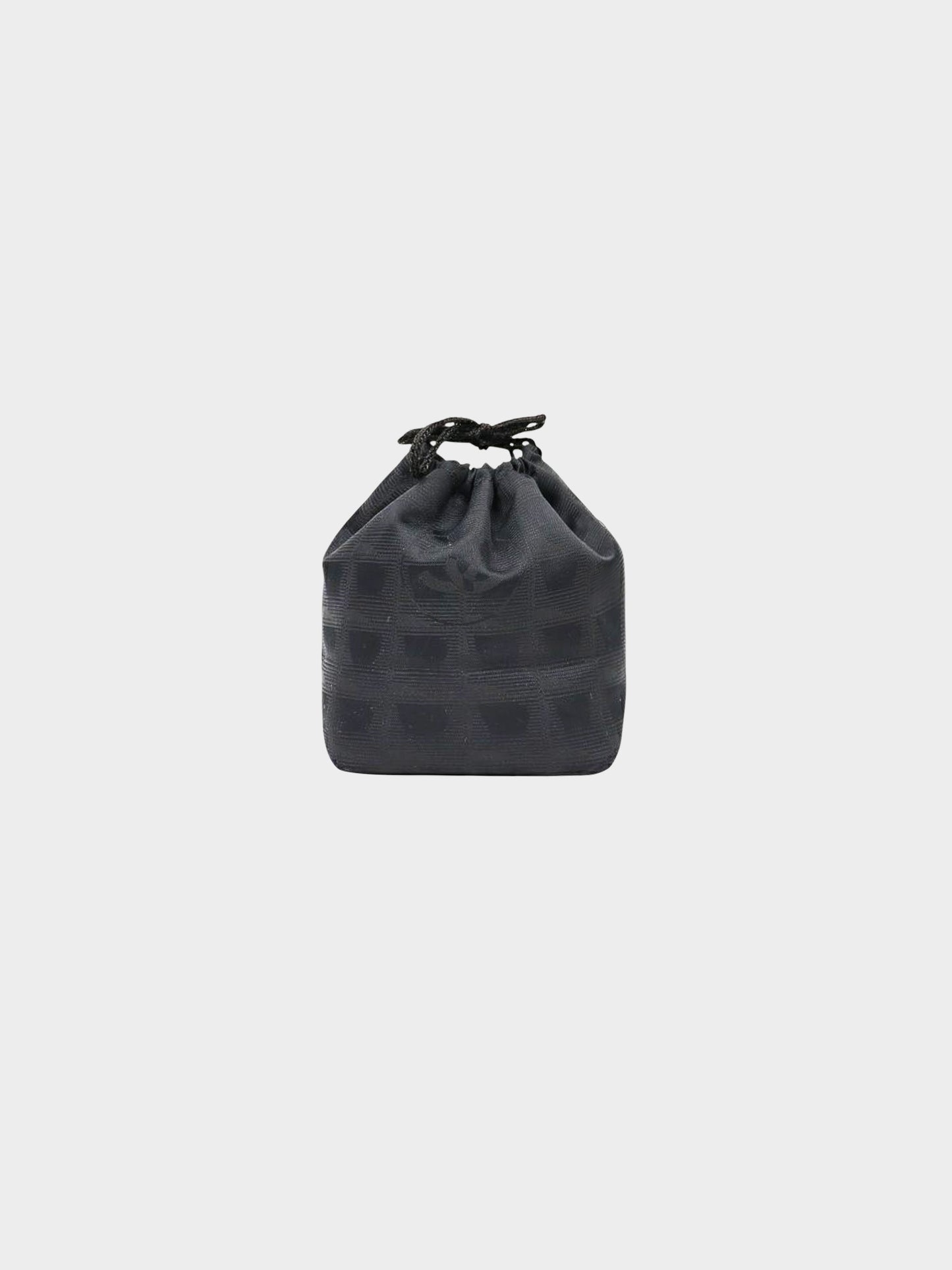 Chanel 2002 Black Chocolate Bar Nylon Pouch Bag