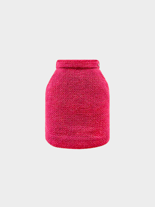 Chanel 2010s Wool Tweed Burgundy Mini Skirt