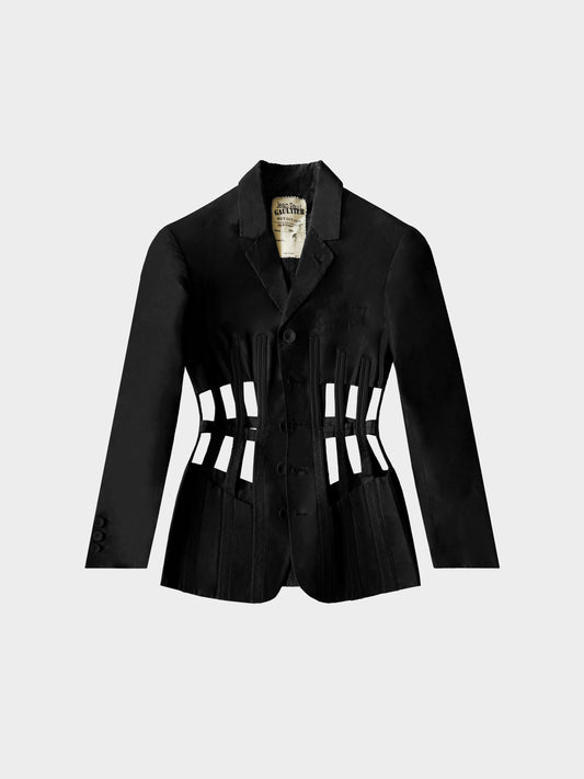 Jean Paul Gaultier SS 1989 Black Cage Corset Jacket