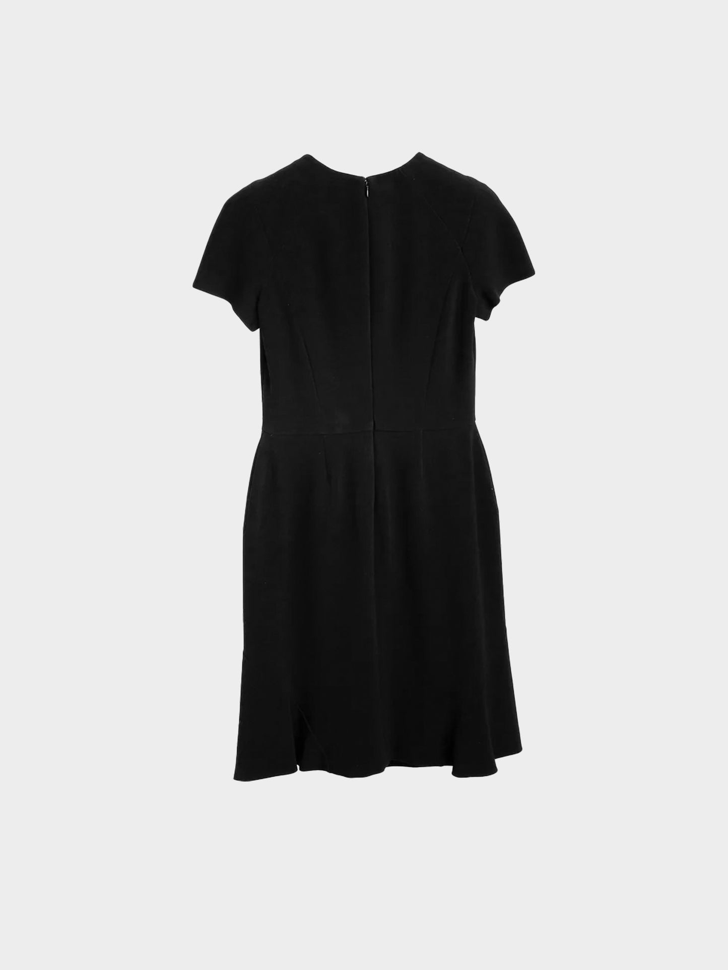 Alexander McQueen PF 2016 Black Crepe Cady Dress