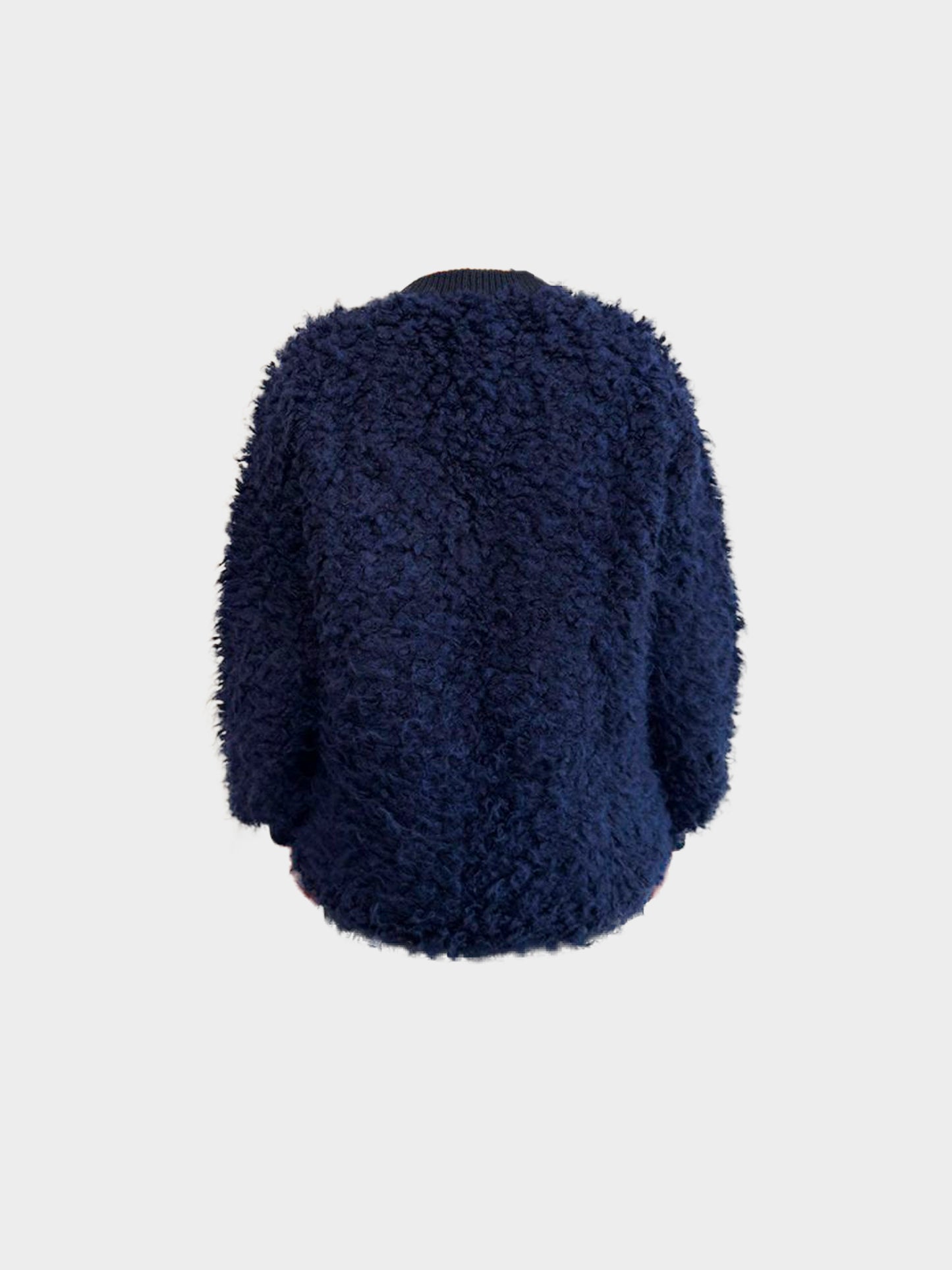 Prada 2019 Deep Blue Alpaca Wool Cardigan