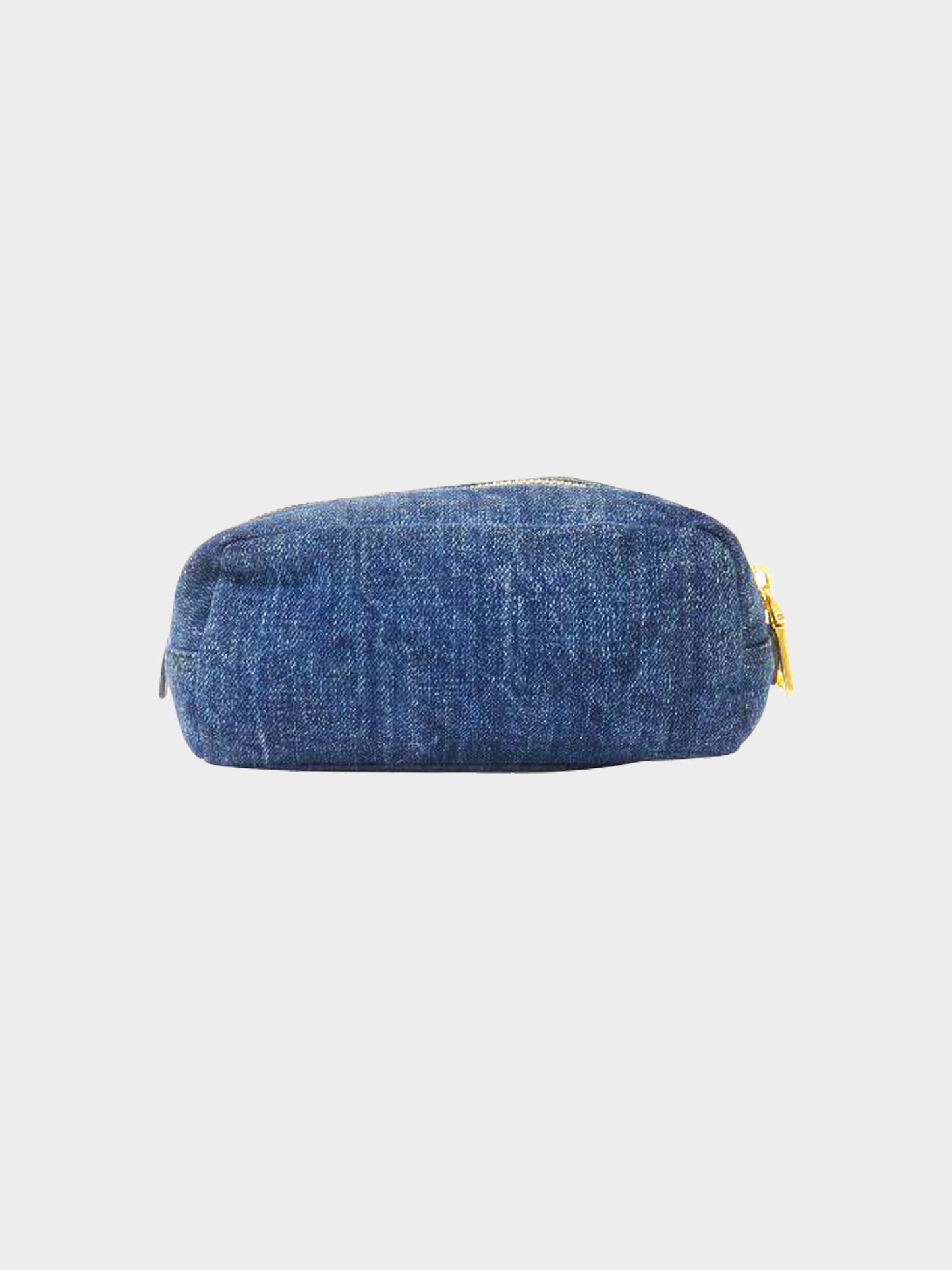 Prada 2010s Denim Logo Mini Pouch