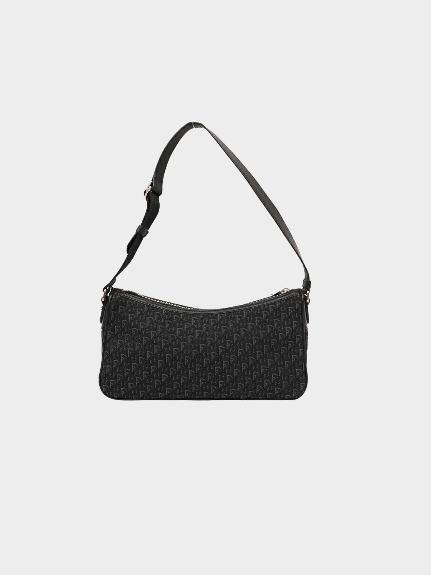 Christian Dior 2003 Black Trotter Canvas and Leather Street Chic Bag