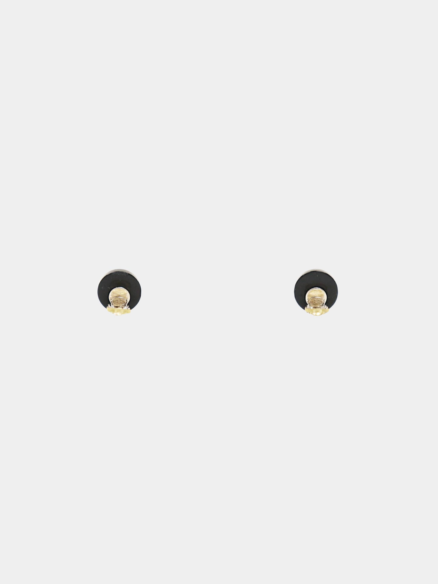 Chanel 2000s Black and White Circle CC Earrings