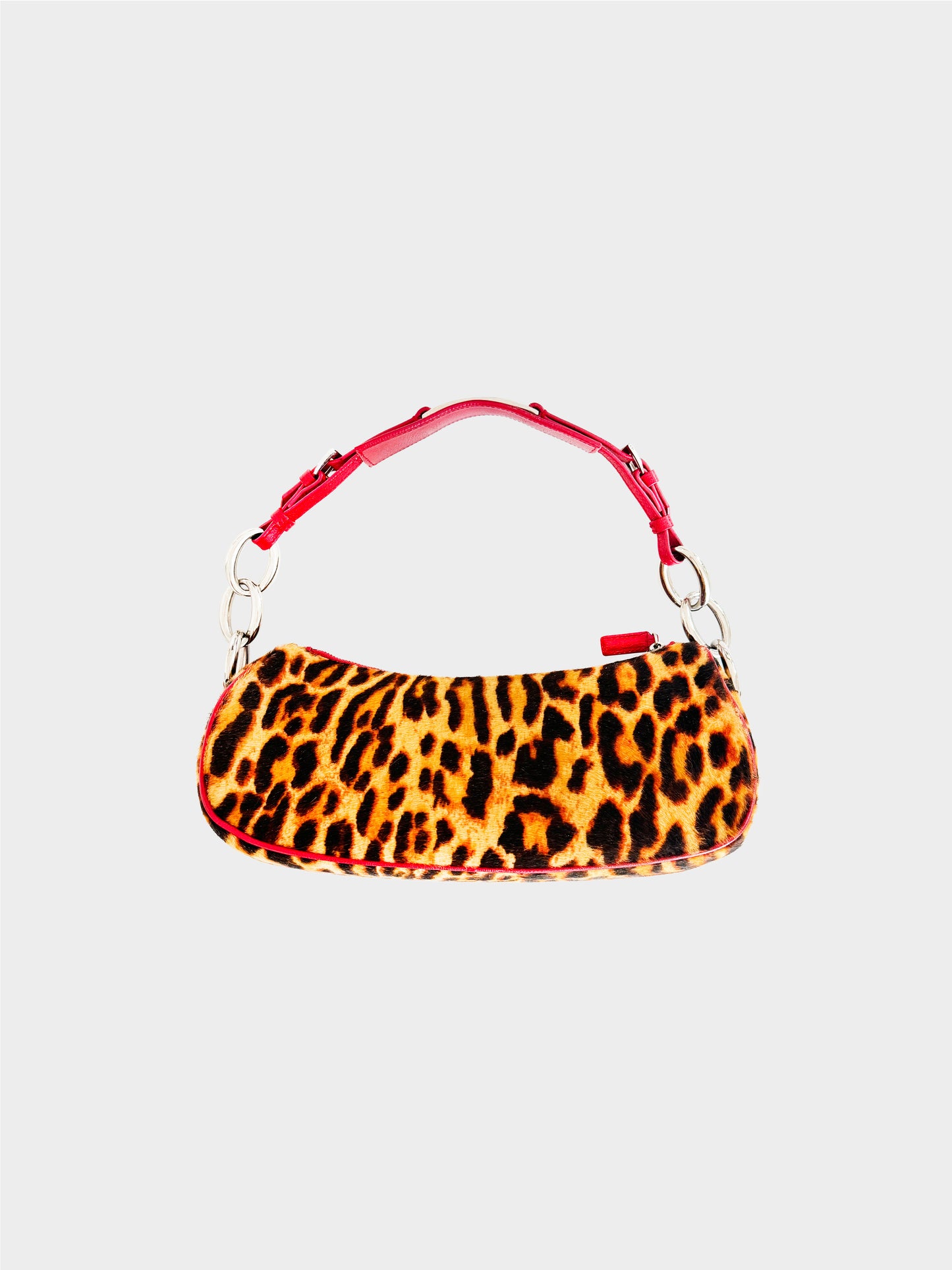 Christian Dior Fall 2004 Leopard Pony Hair Diva Baguette Bag