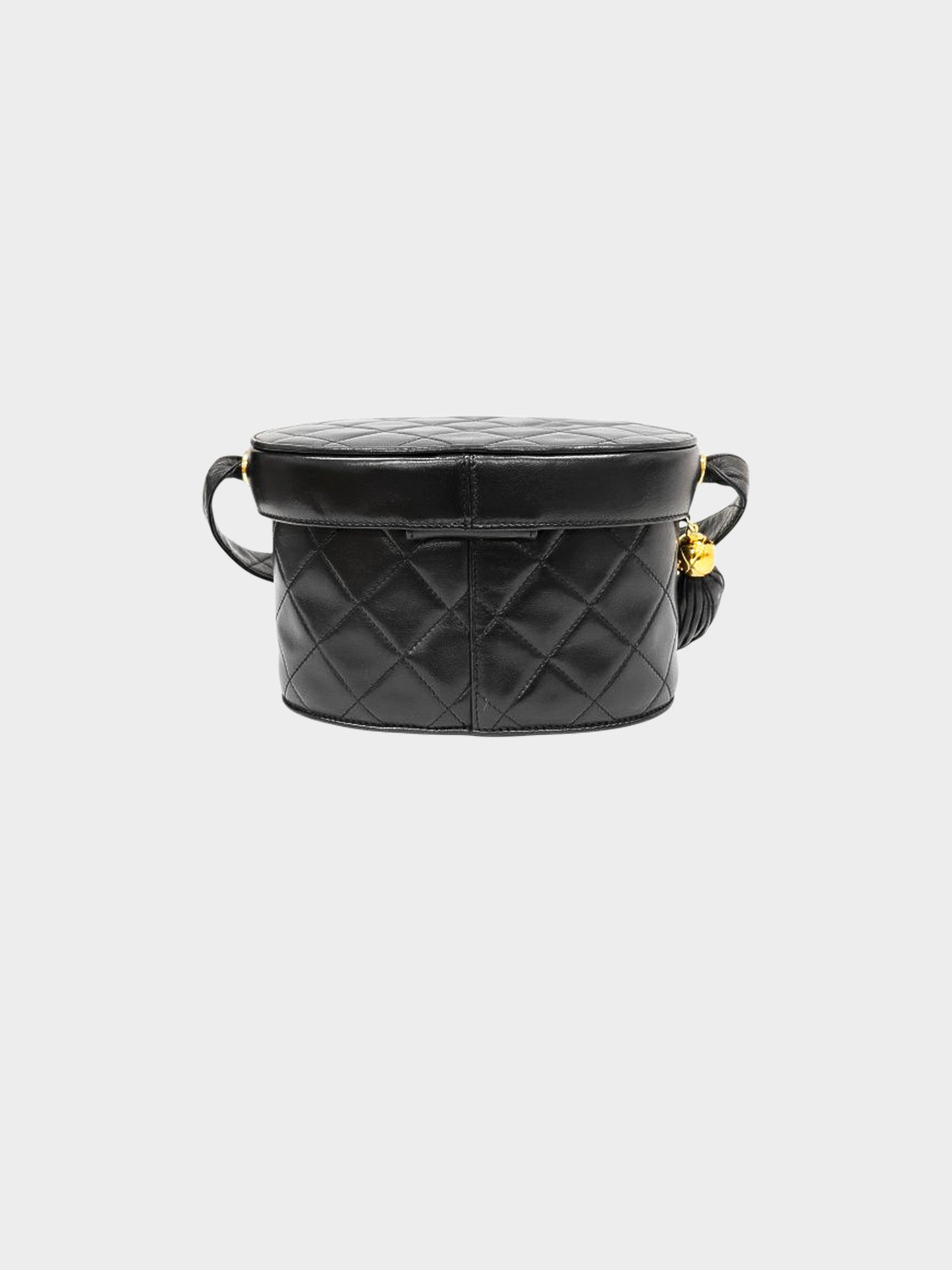 Chanel 1994 Black Leather Matelasse Crossbody Case Bag
