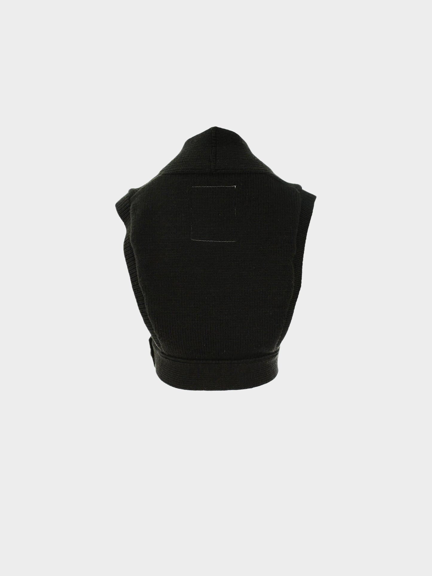 Maison Martin Margiela 1950s REPRODUCTION Black Wool V neck Vest