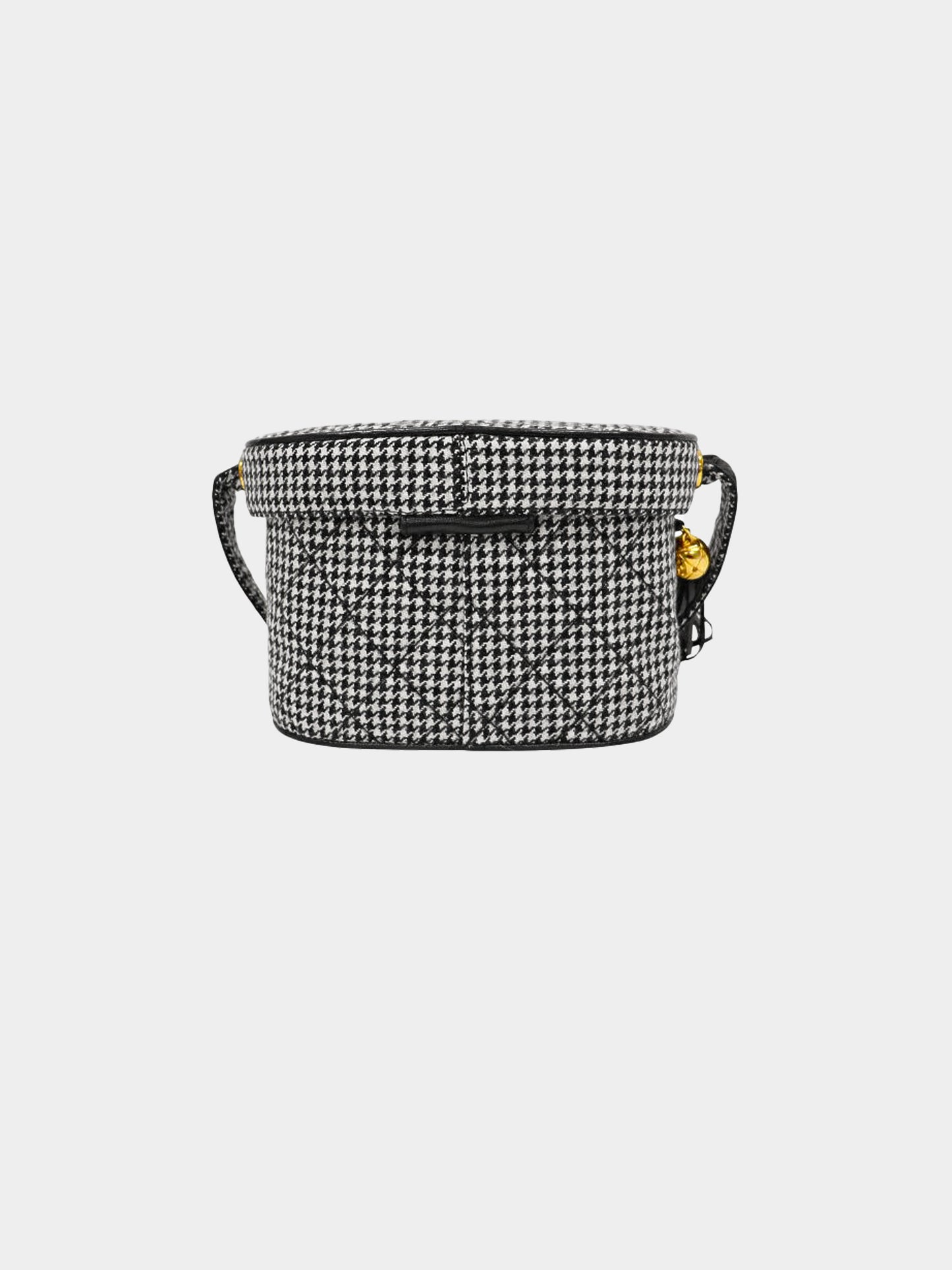 Chanel 1994 Wool Houndstooth Matelasse Crossbody Case Bag