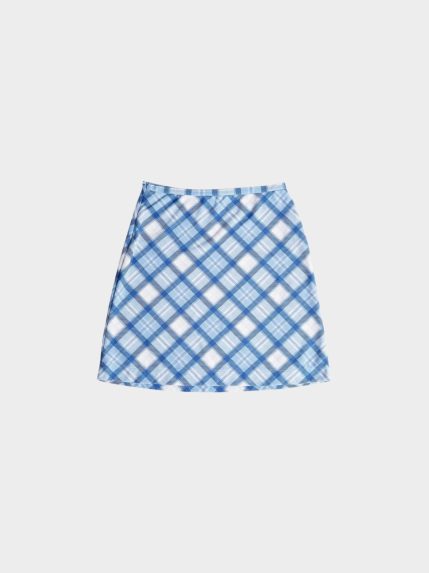 Miu Miu SS 1996 Blue Plaid Skirt