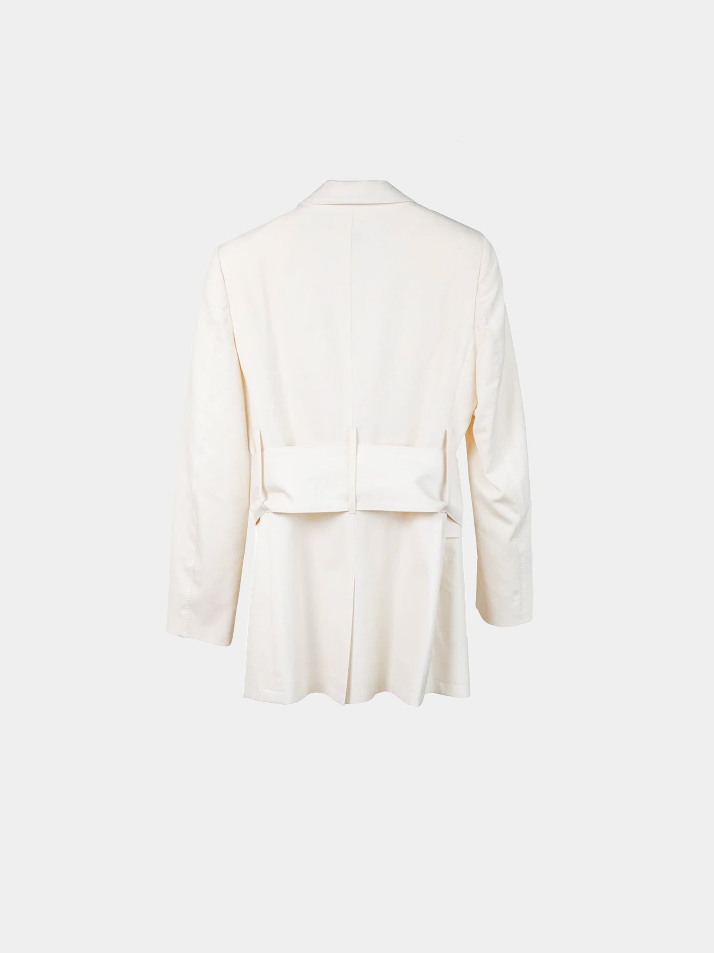 Burberry 2019 Cream Wool Belted Blazer