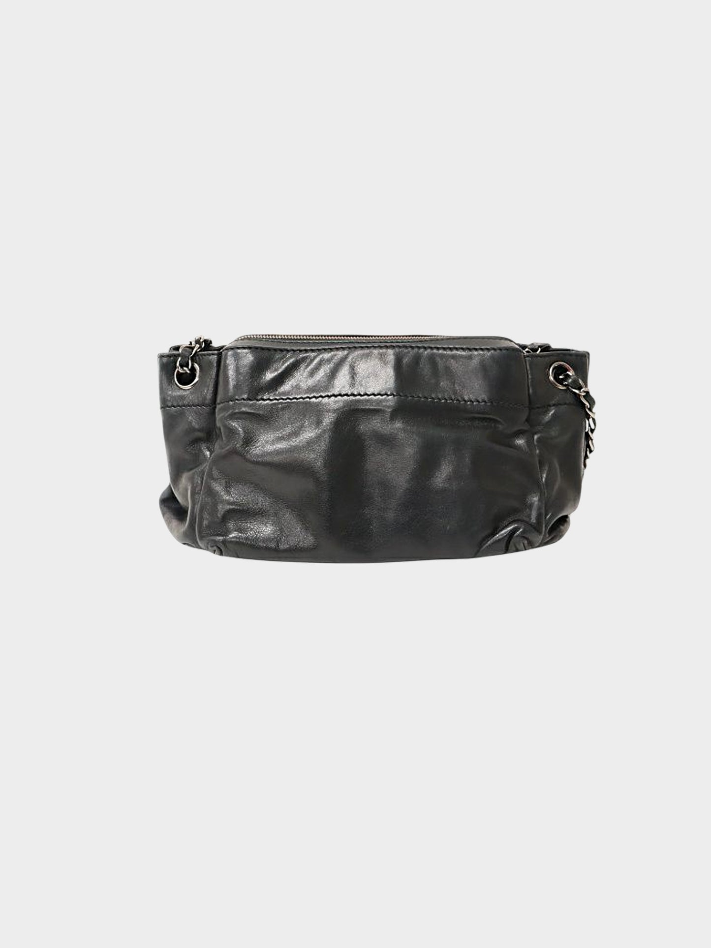 Chanel 2006 Black Lambskin Lax Accordion Bag