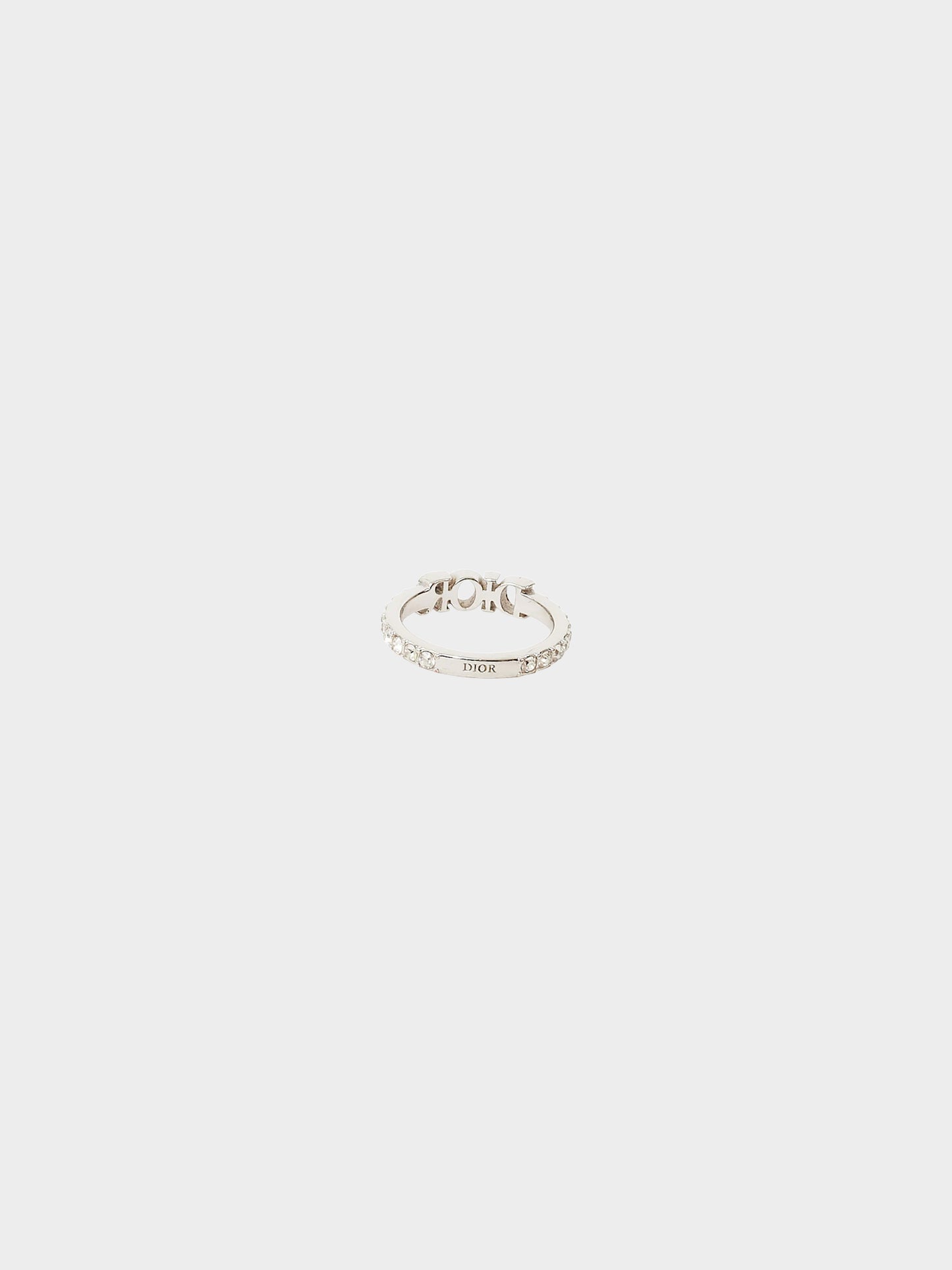 Christian Dior 2020s Silver White Crystal Embellished Dio(r)evolution Ring