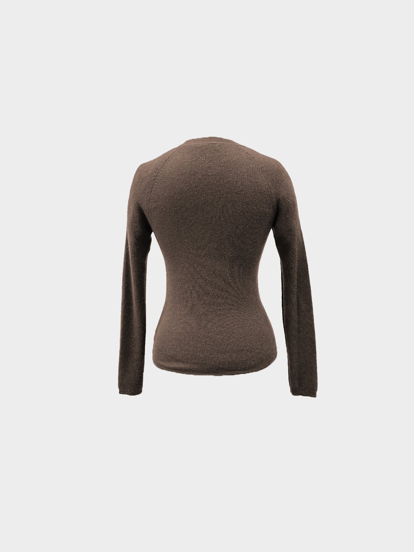 Prada 2000s Brown Cashmere-Silk Knit Cardigan and Top Set