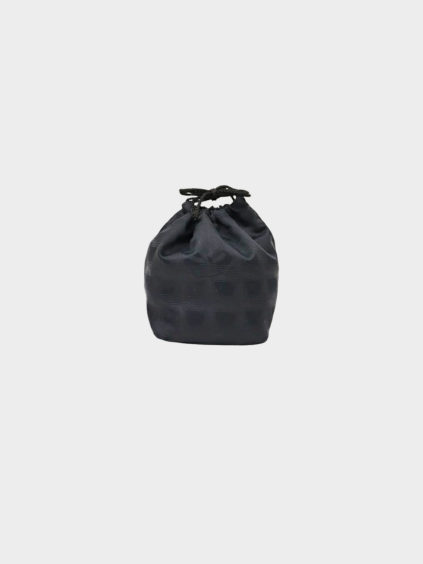 Chanel 2002 Black Chocolate Bar Nylon Pouch Bag