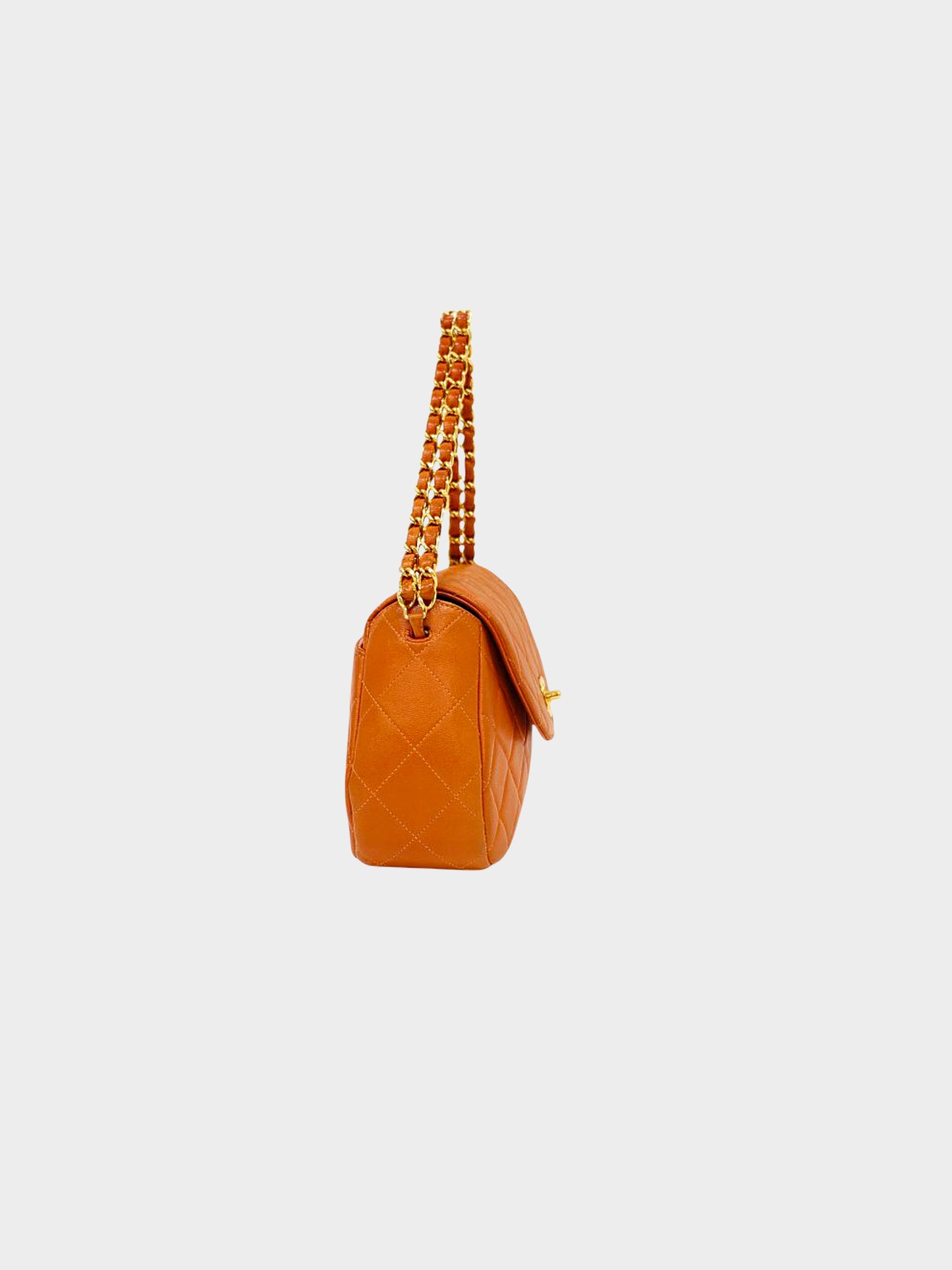 Chanel 1997 Orange Lambskin Matelasse Bag