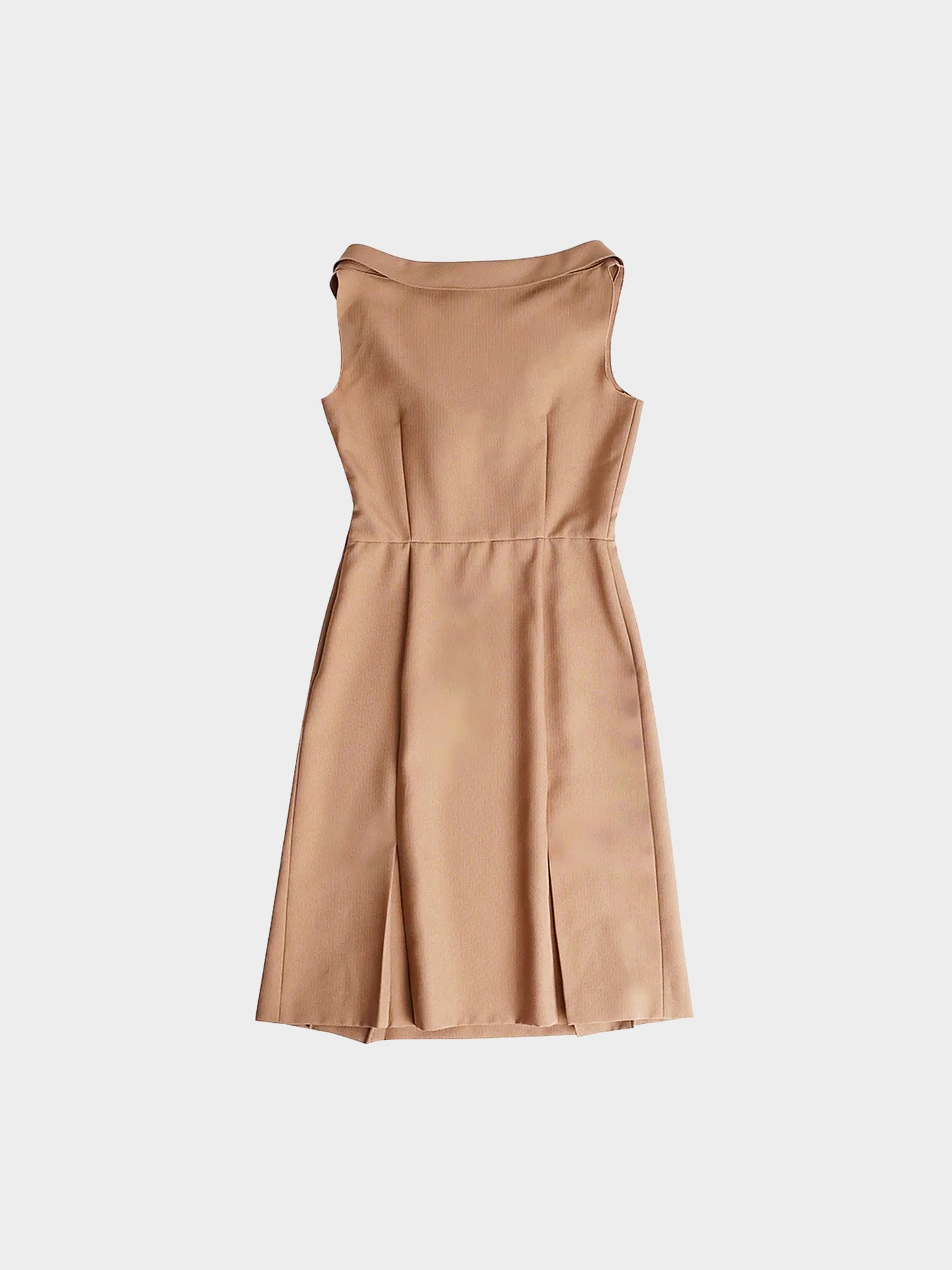 Miu Miu FW 2000 Beige Tie-neck Midi Dress