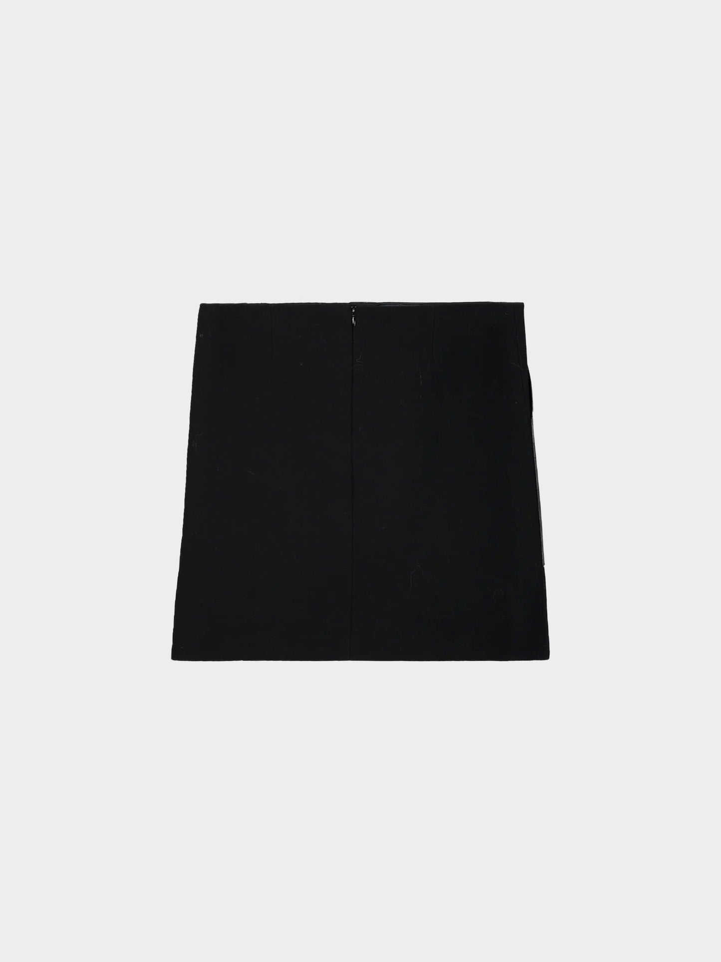 Céline by Phoebe Philo Pre-fall 2012 Black Wool And Leather Belted Skirt