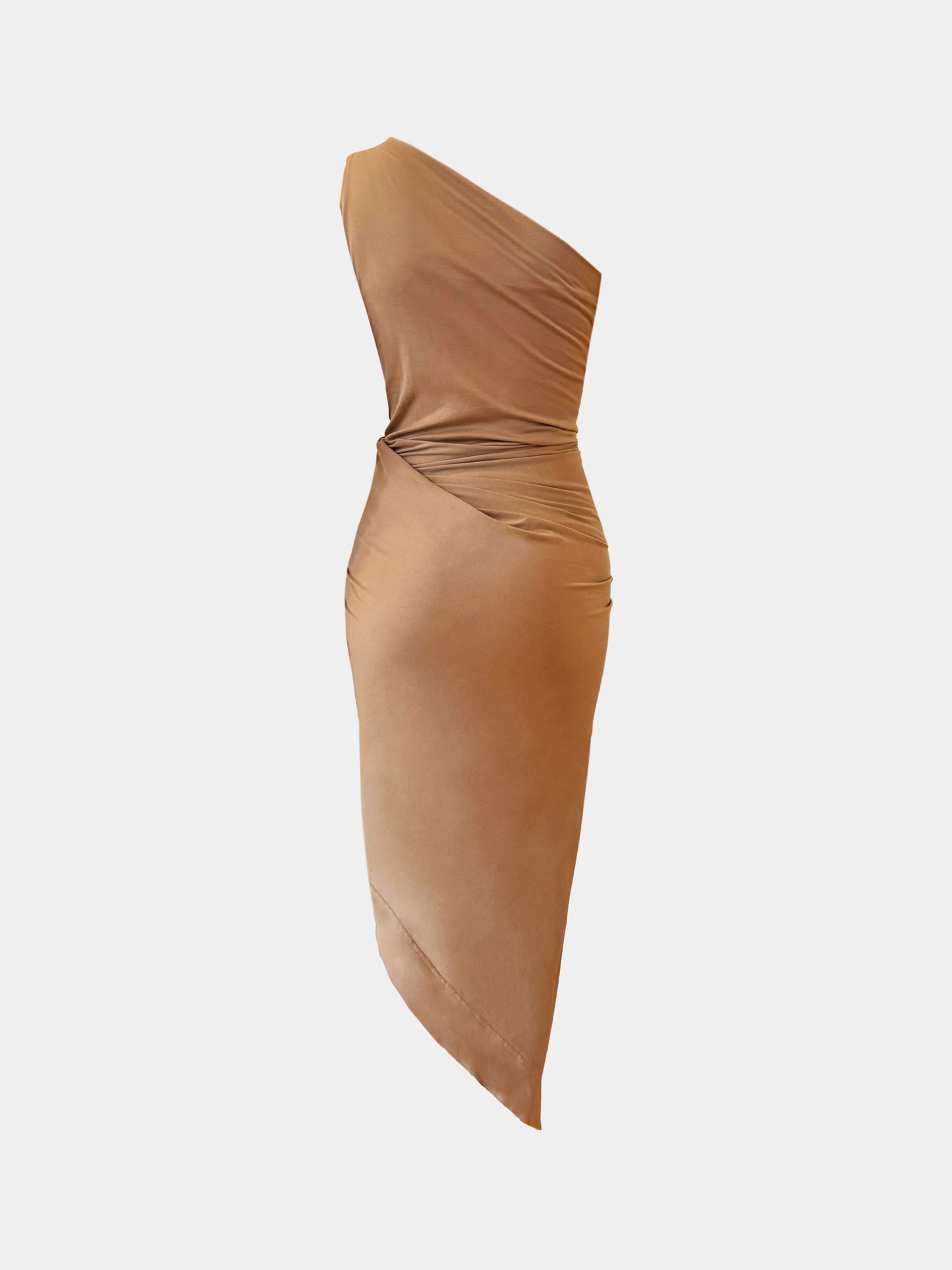 Vivienne Westwood 2000s Anglomania Beige Asymmetrical Draped Vian Dress