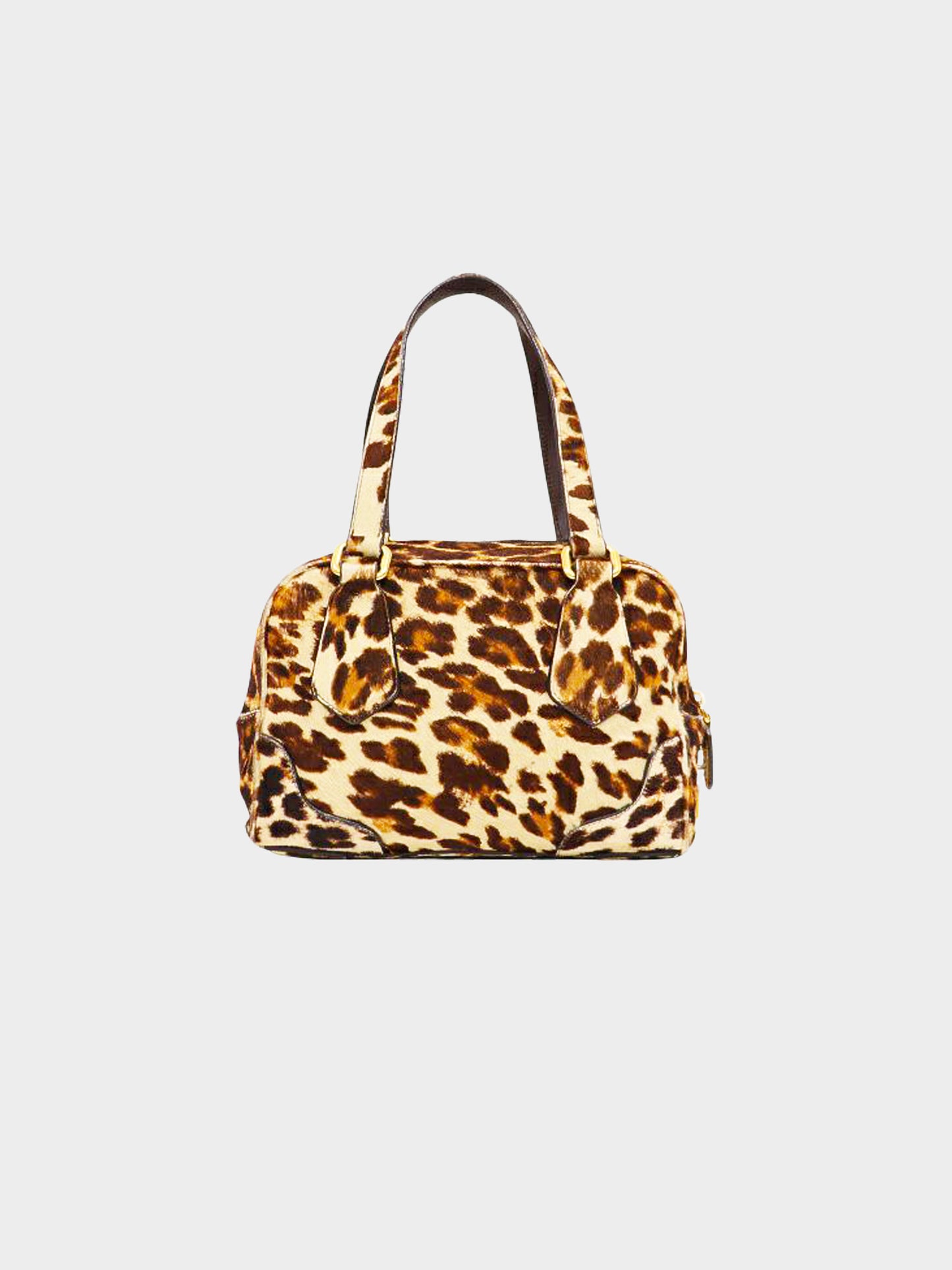 Prada 2010s Calf Hair Leopard Cavallino Handbag