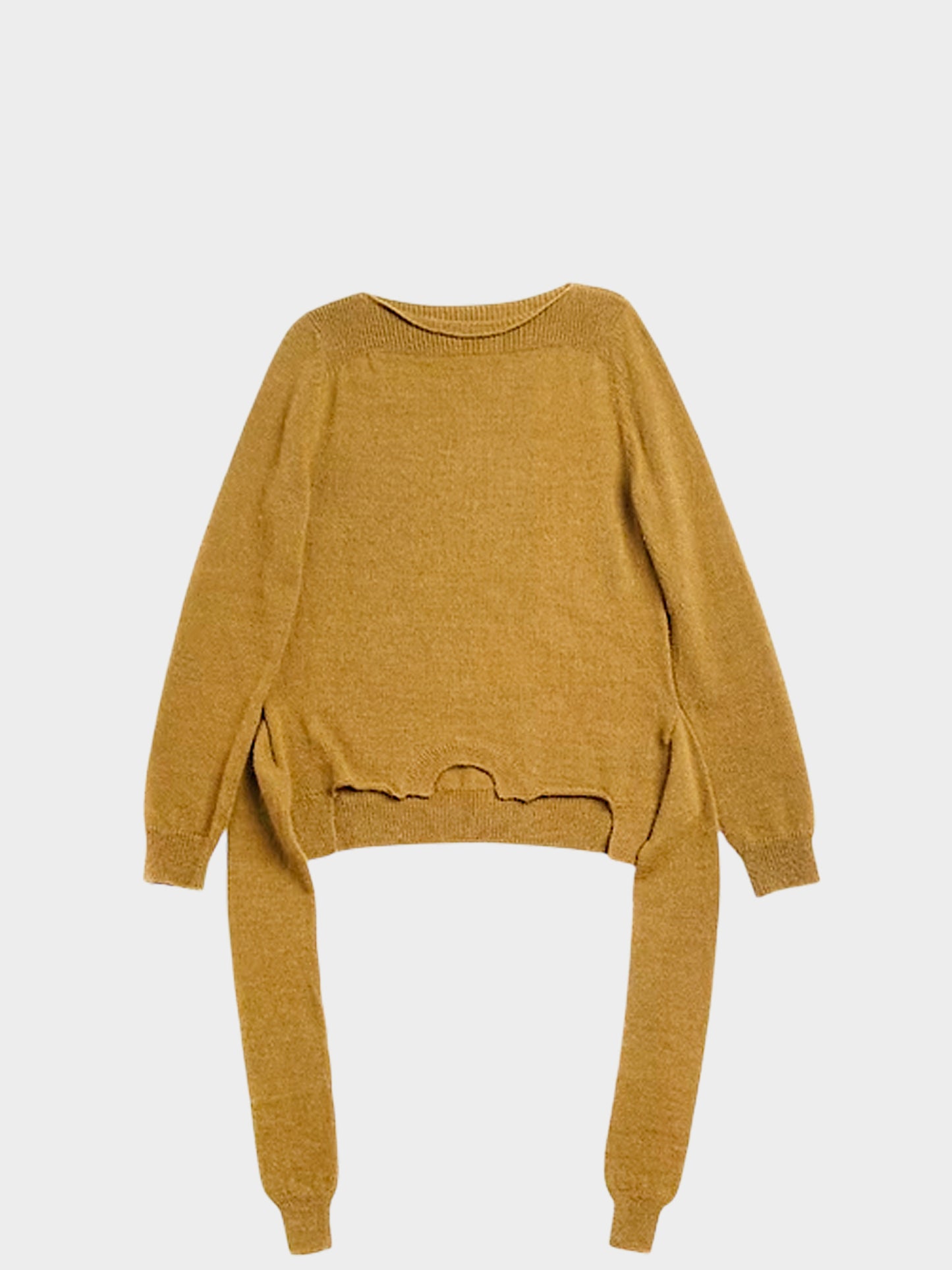 Maison Margiela MM6 AW 2021 Brown Knit Upside-Down Sweater