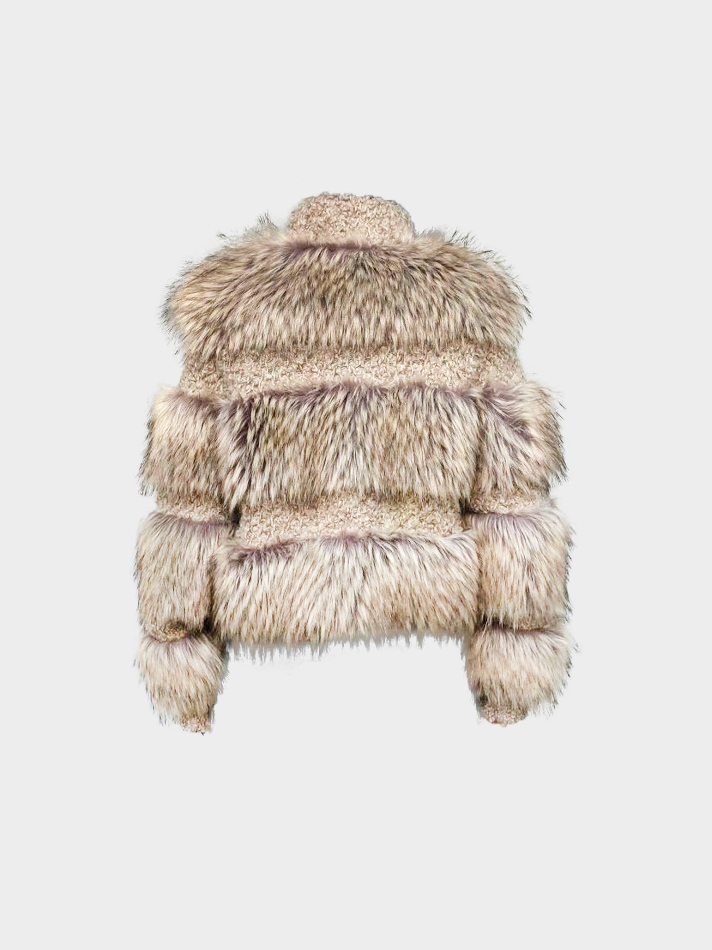 Chanel FW 2018 Beige Faux Fur and Cashmere-Mohair Tweed Jacket