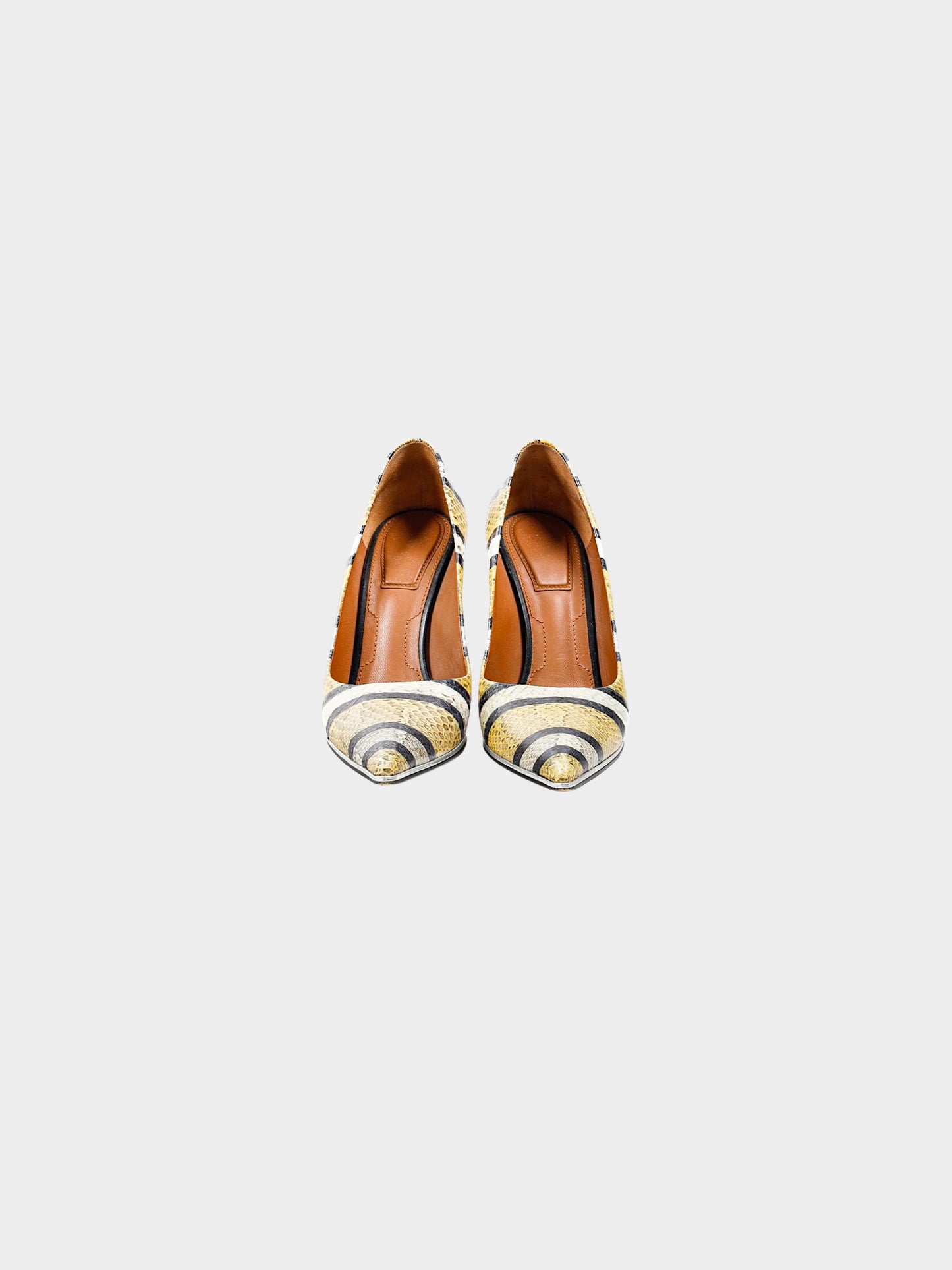 Givenchy by Ricardo Tisci 2010s Yellow Striped  Heels