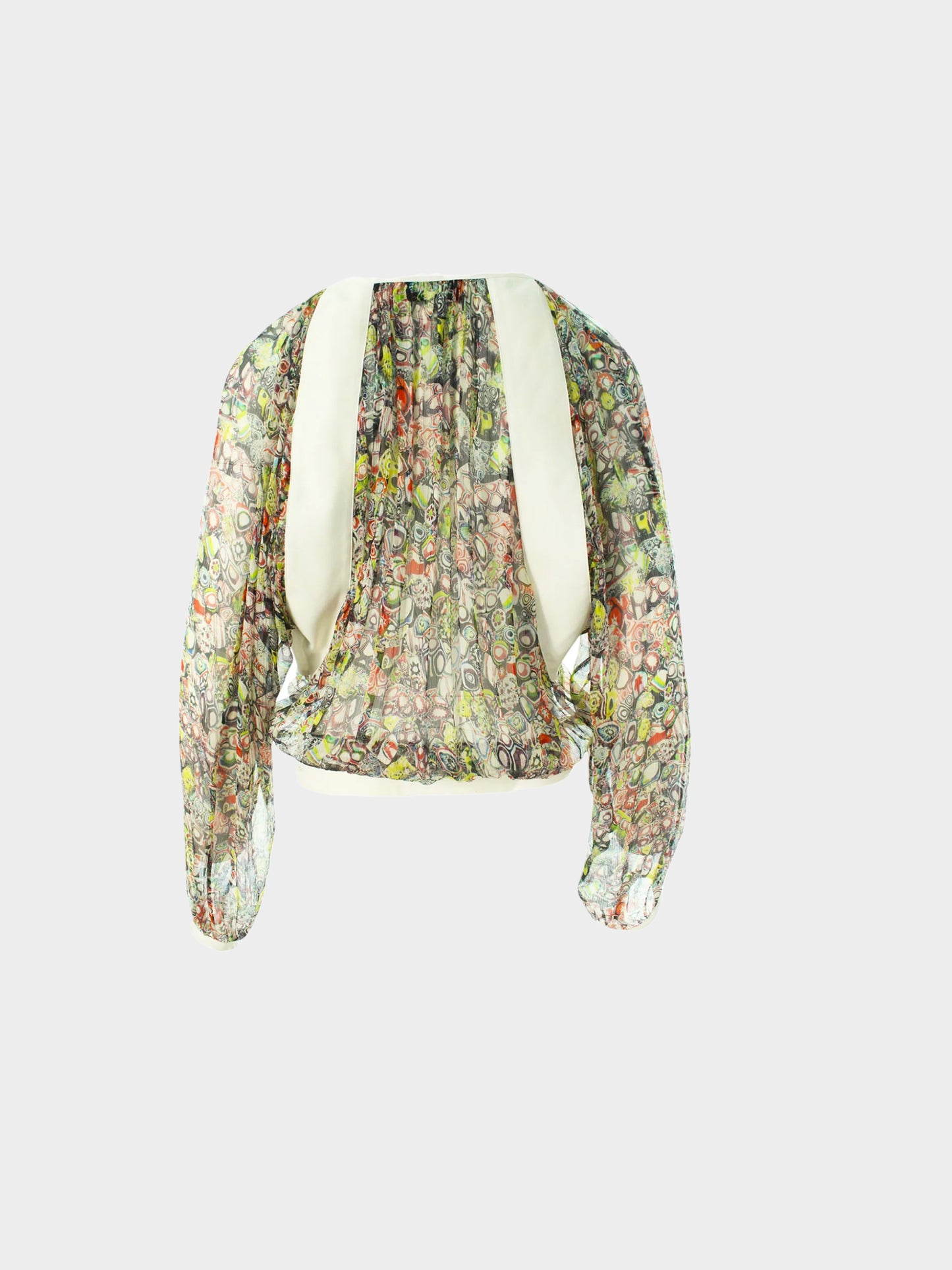 Jean Paul Gaultier 2000s Silk Sheer Printed Top