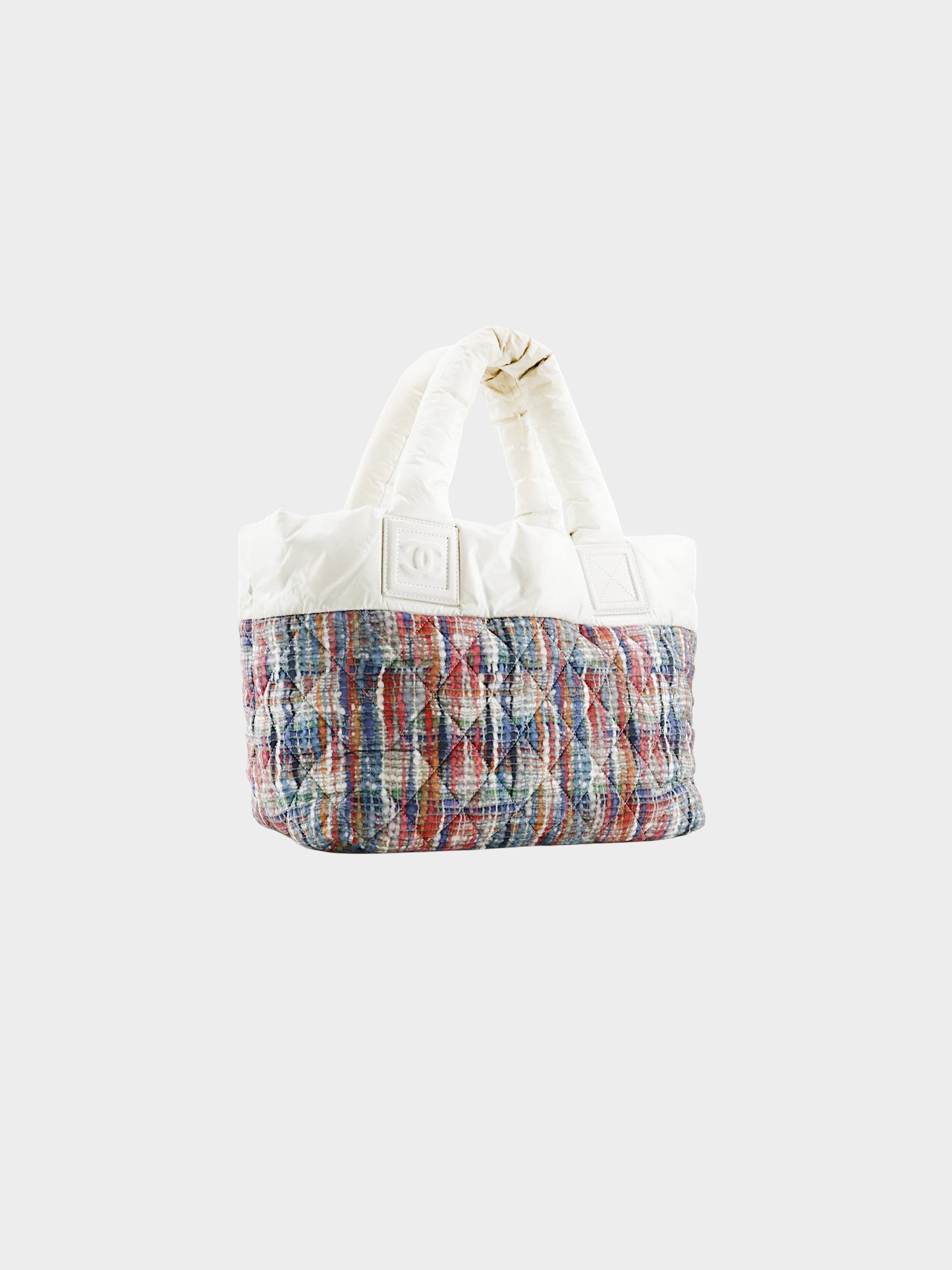 Chanel 2014 Nylon Coco Cocoon Tweed Print Tote Bag