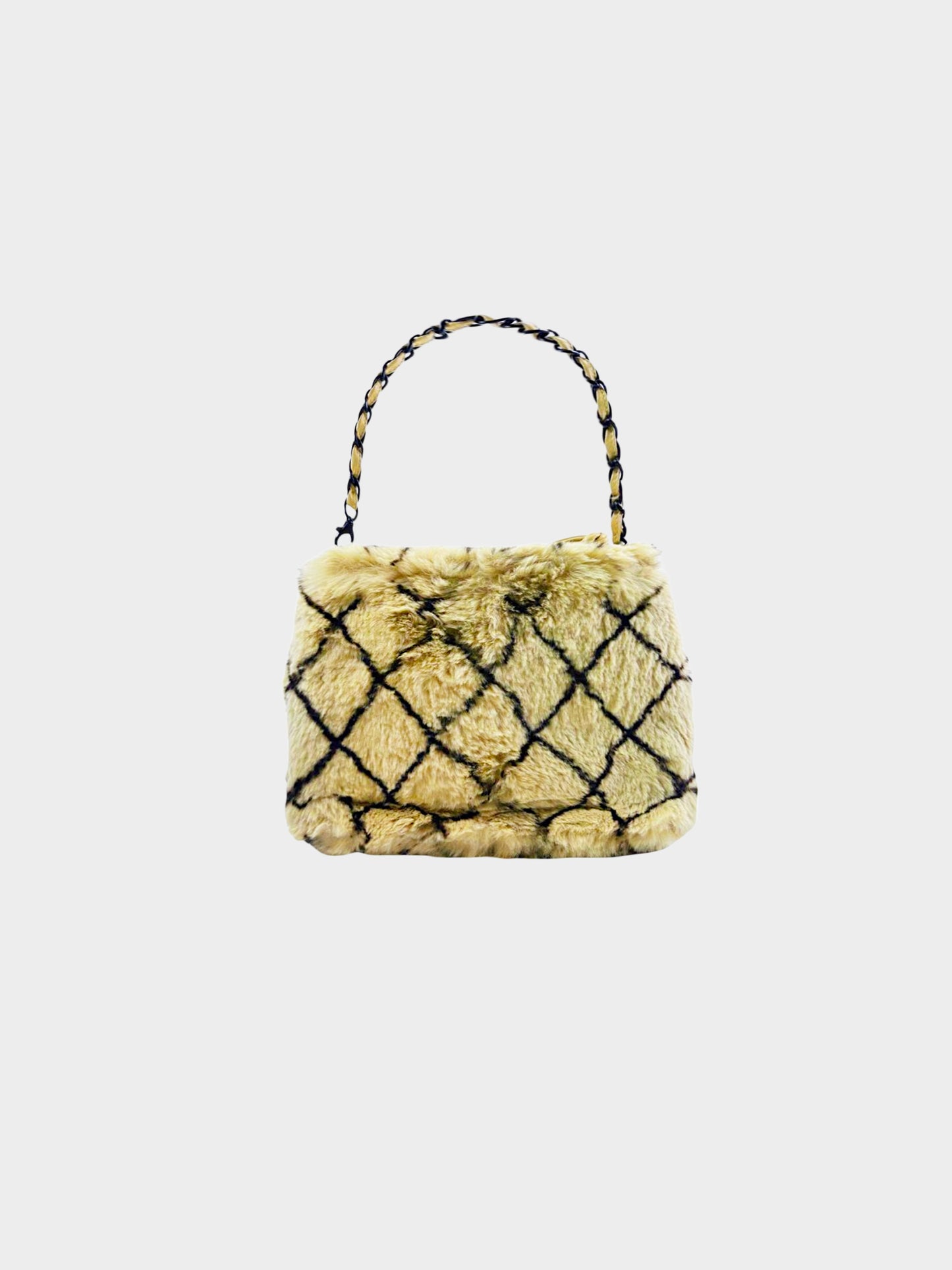 Chanel 2001 Beige Lapin Fur Bag