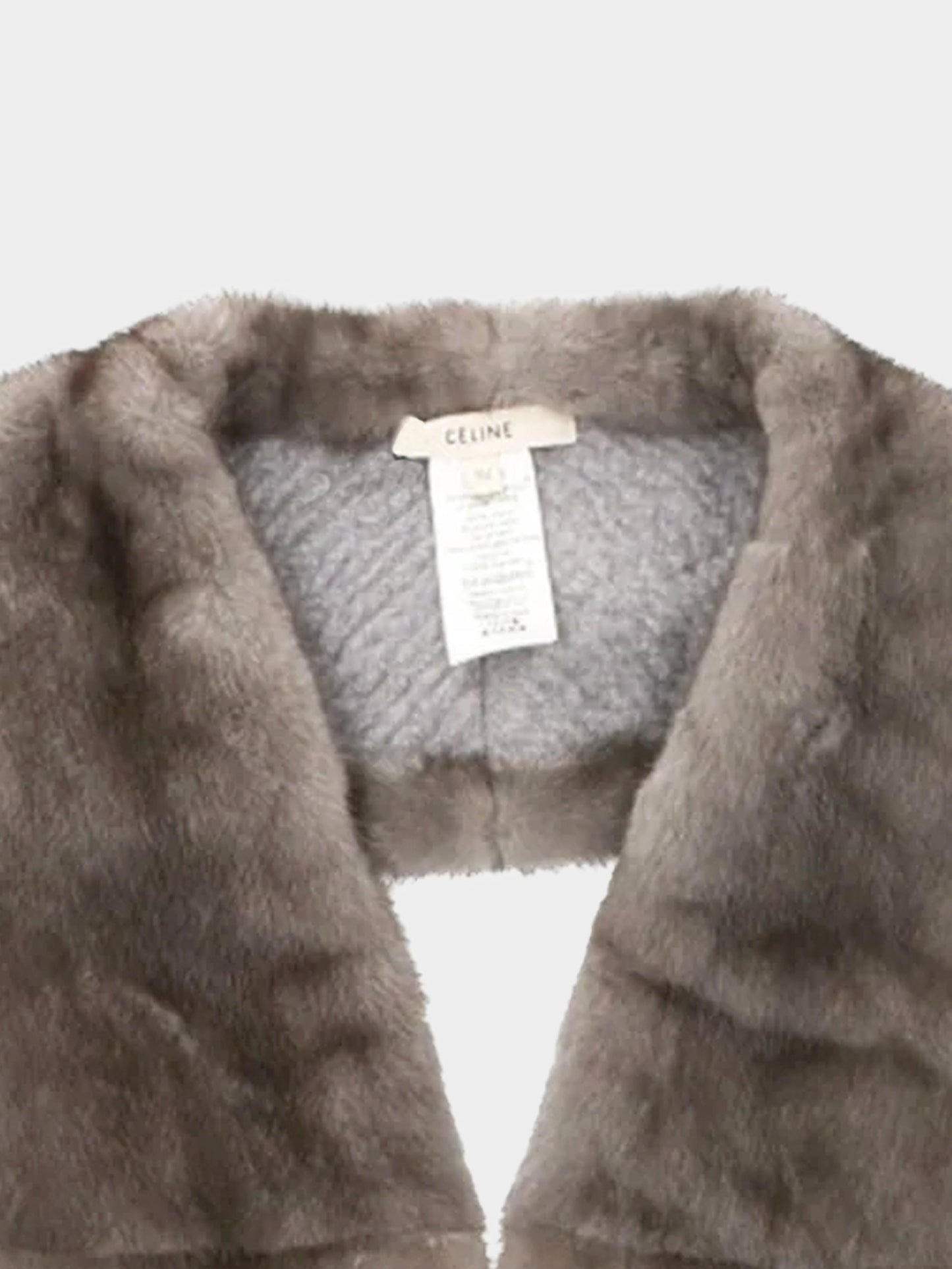 Celine by Phoebe Philo 2010s Grey Fur Vest