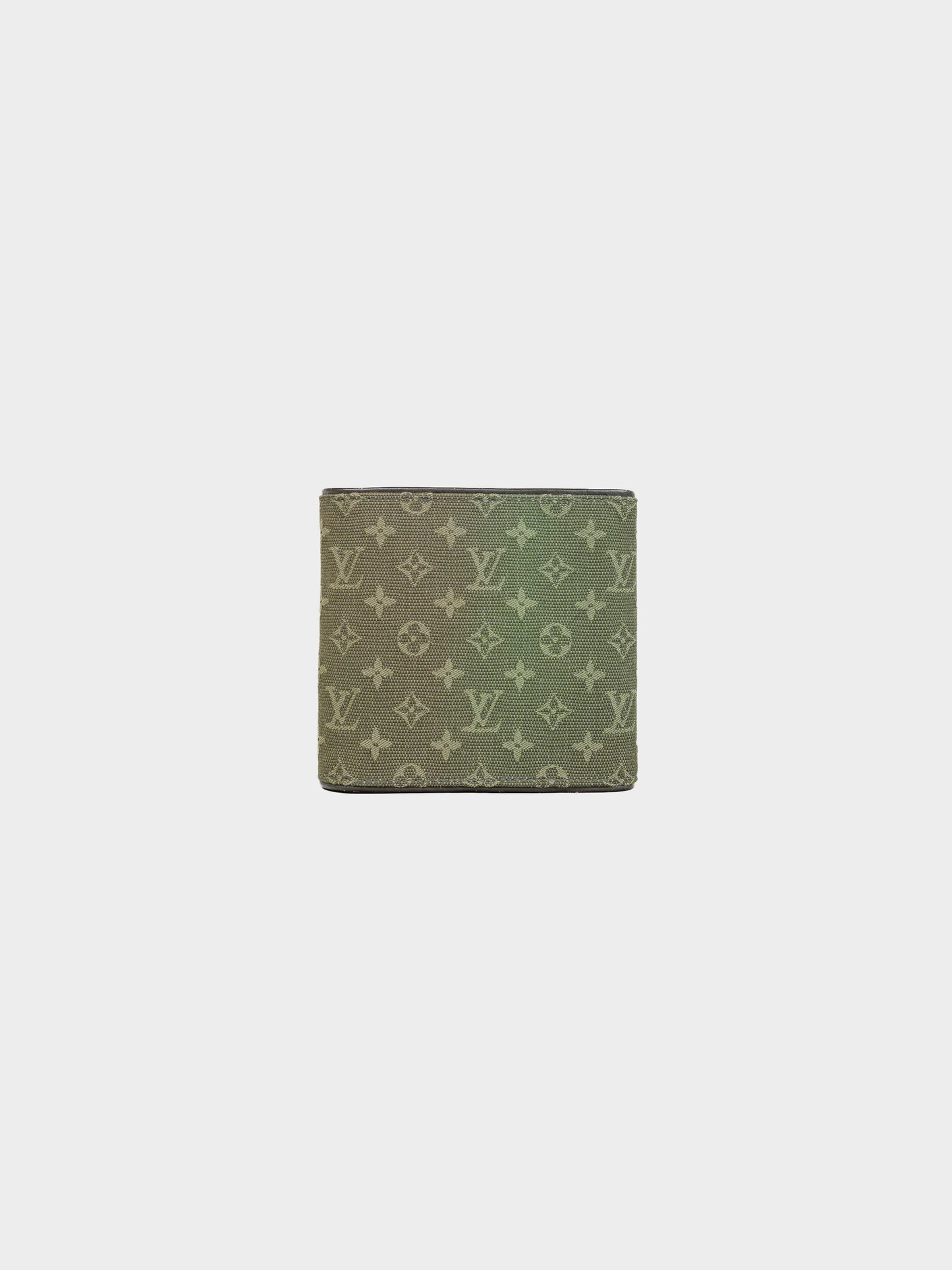 Louis Vuitton 2003 Khaki Mini Lin Canvas Tri-fold Wallet