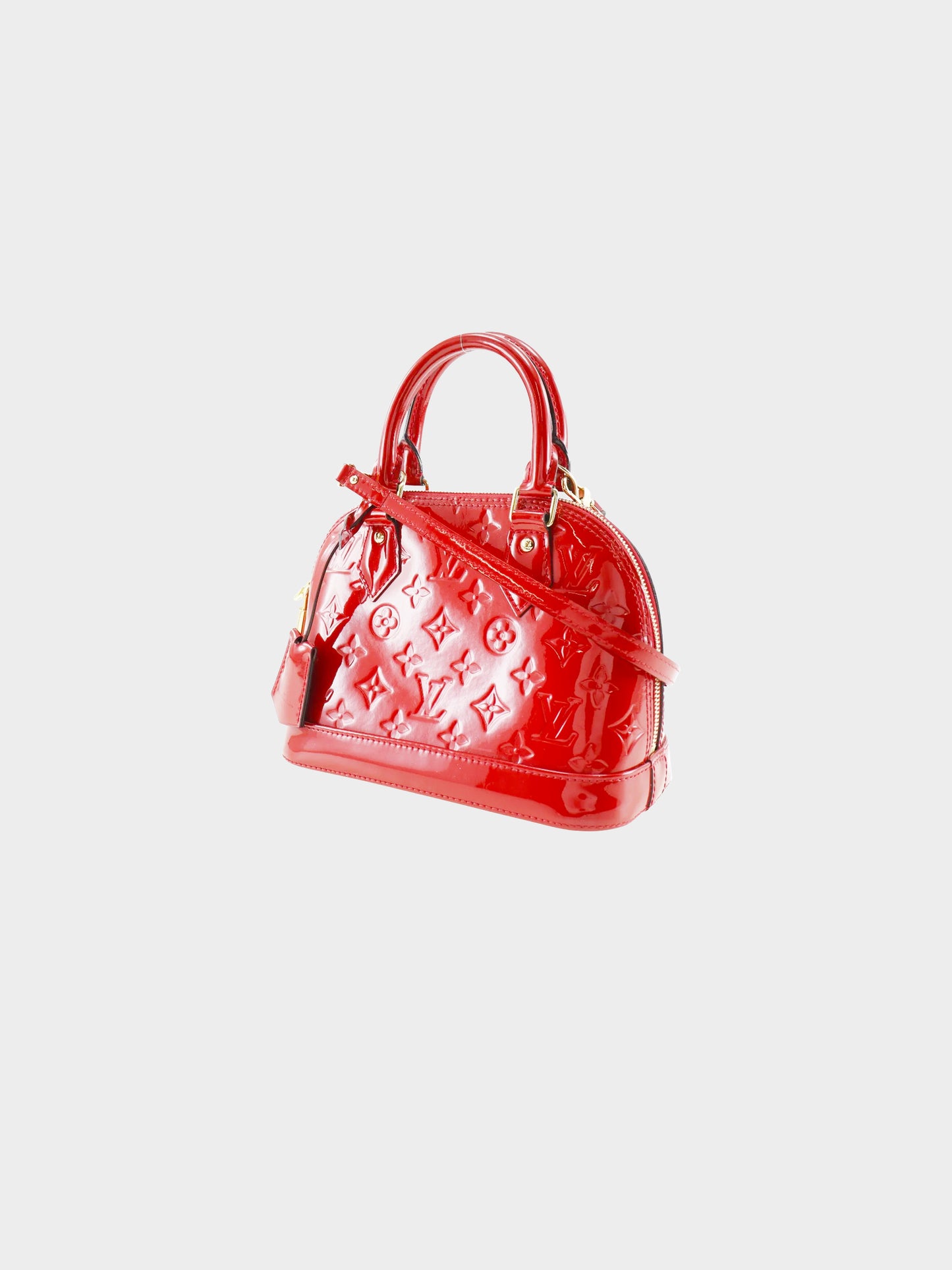 Louis Vuitton 2016 Red Vernis Patent Leather Alma BB Handbag