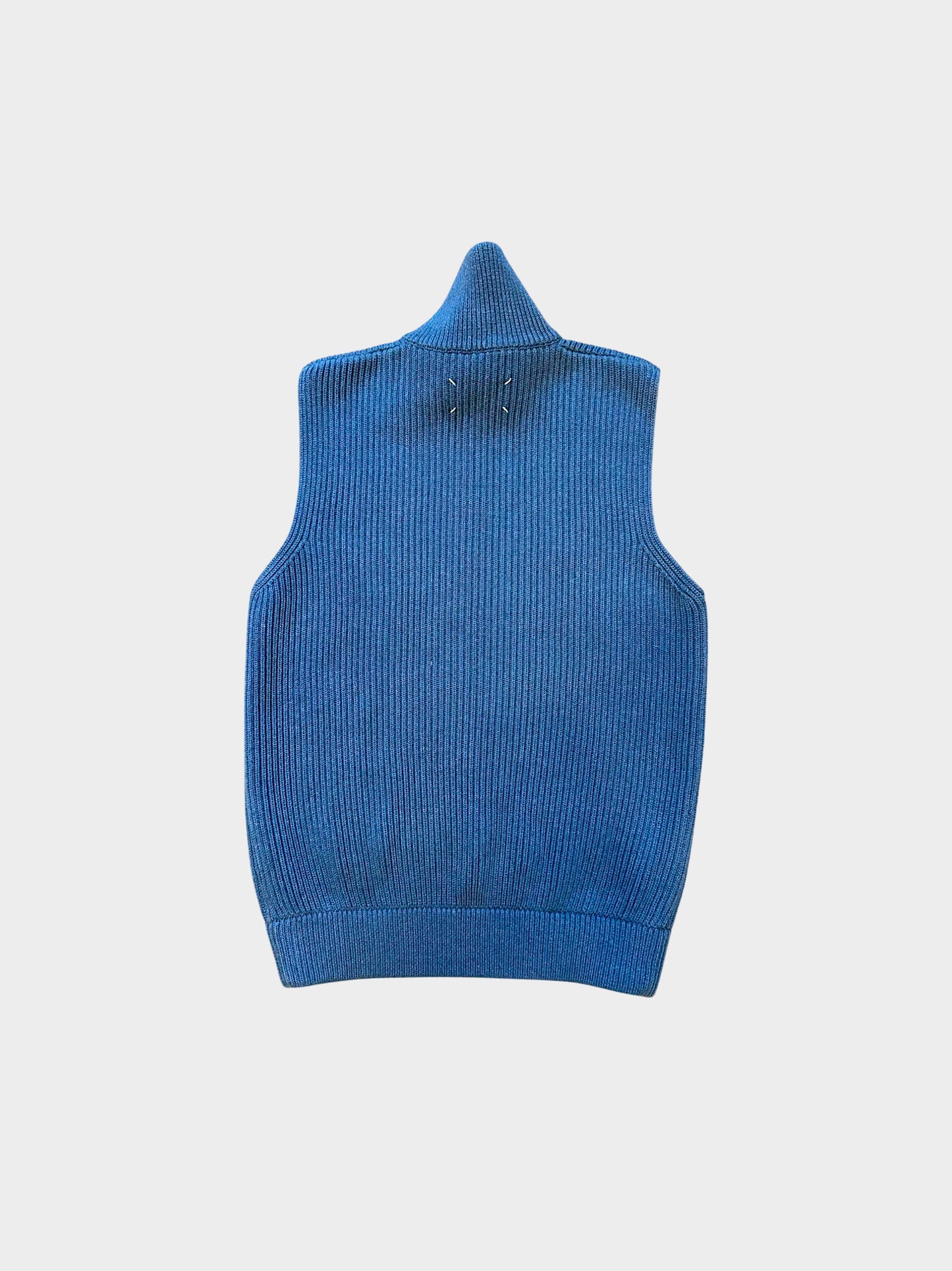 Maison Martin Margiela AW 2009 Blue Lamb Wool Knit Vest