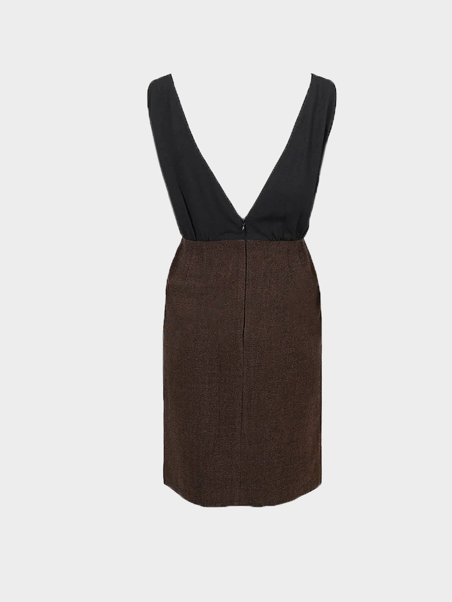 Prada FW 2009 Brown Wool and Mink Fur Dress