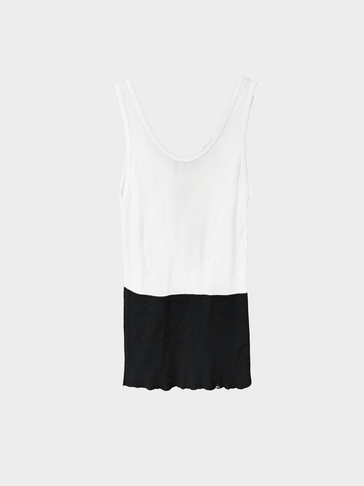 Chanel 2000s Ribbed CC Tank Top