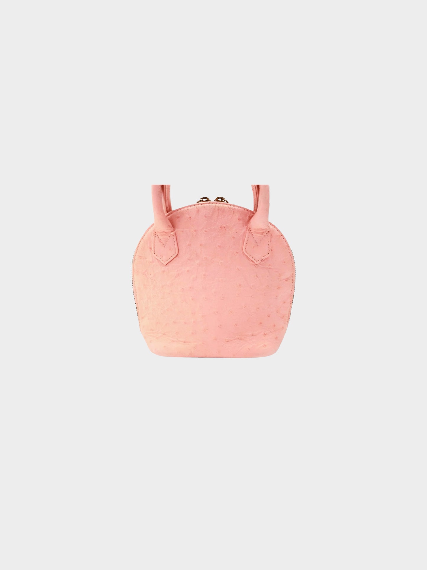 Versace 2000s Pink Ostrich Small Handbag