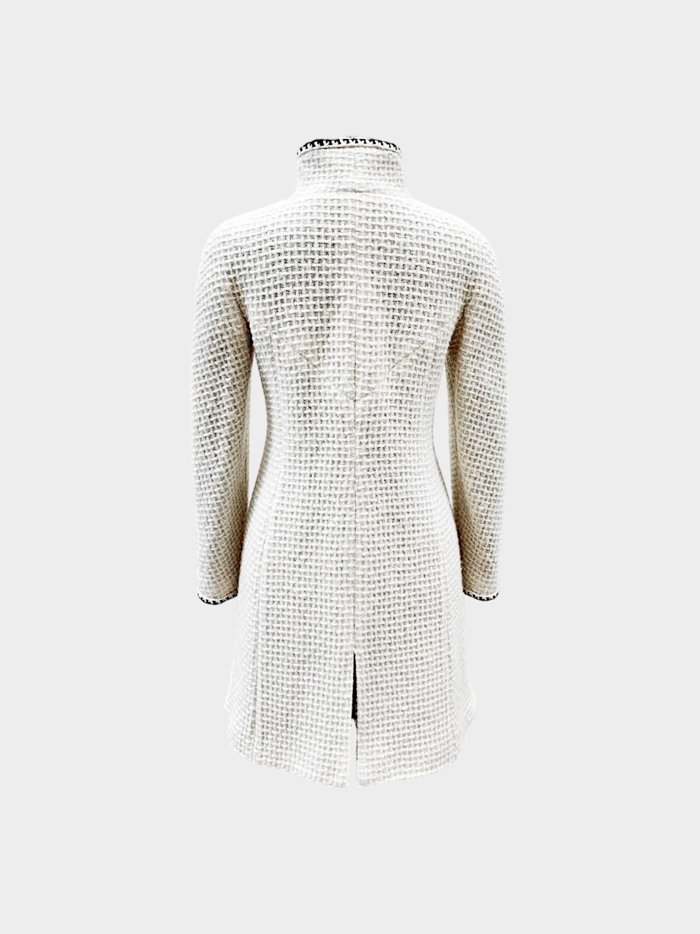 Chanel FW 2000 Cream Wool Tweed Coat