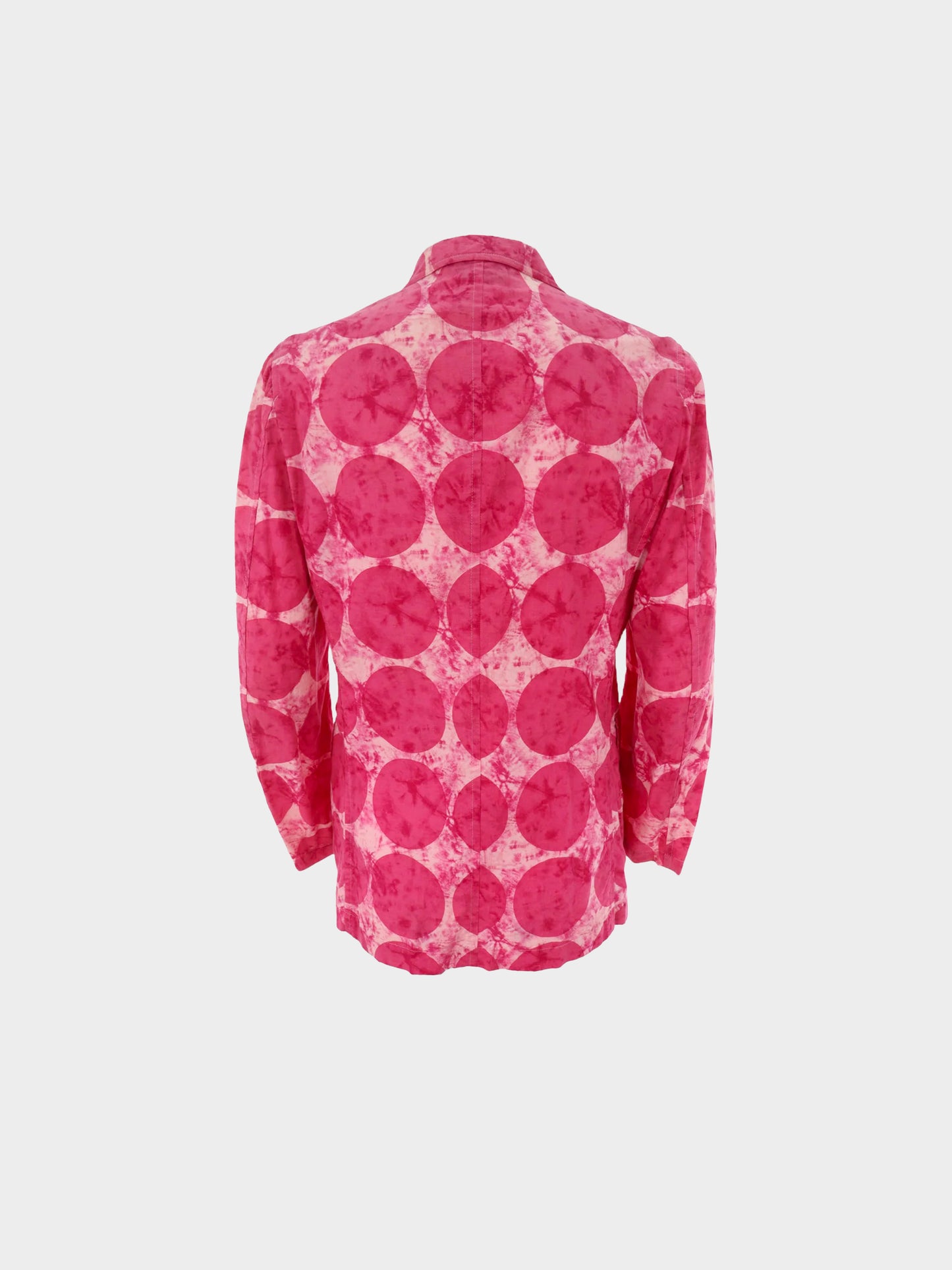 Comme des Garçons Homme Plus SS 2001 Pink Polka Dot Tie-dye Effect Jacket