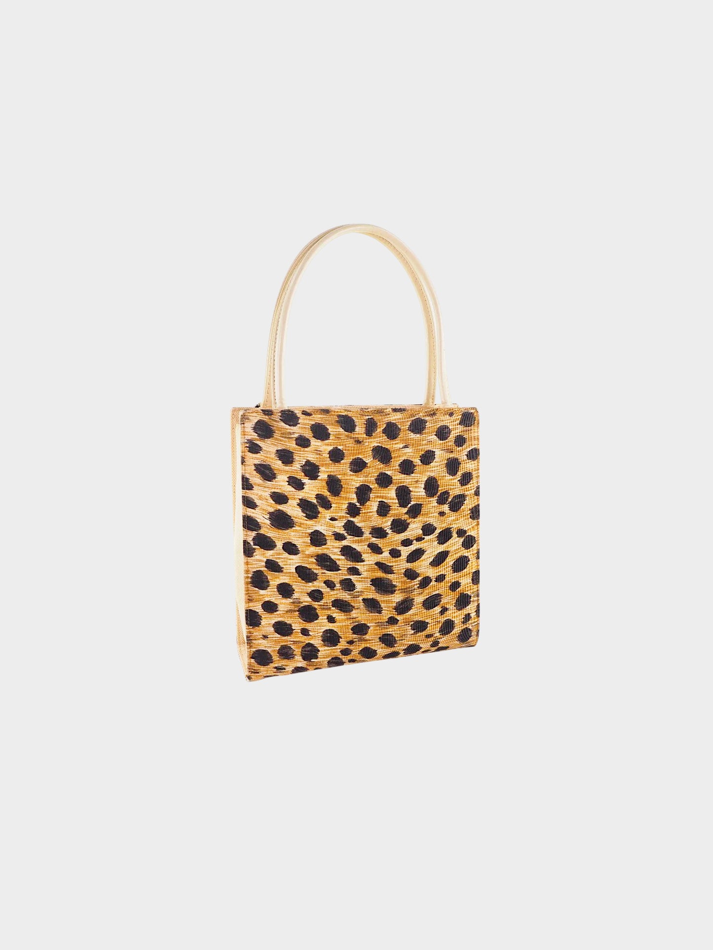 Christian Dior 1999 Cheetah Print Canvas Lady Dior Tote Bag